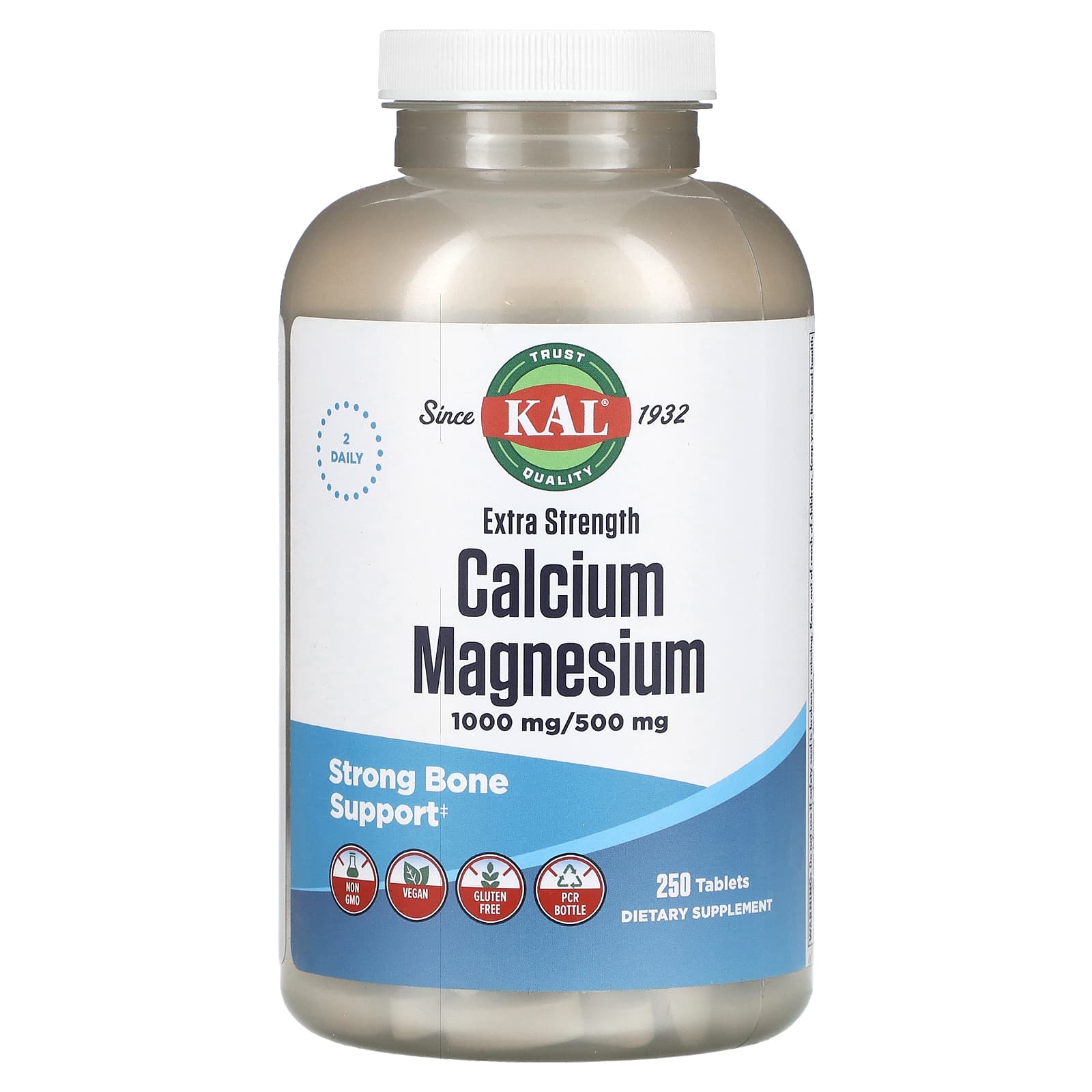 KAL, Calcium Magnesium, Extra Strength, 250 Tablets - B00020HVLO