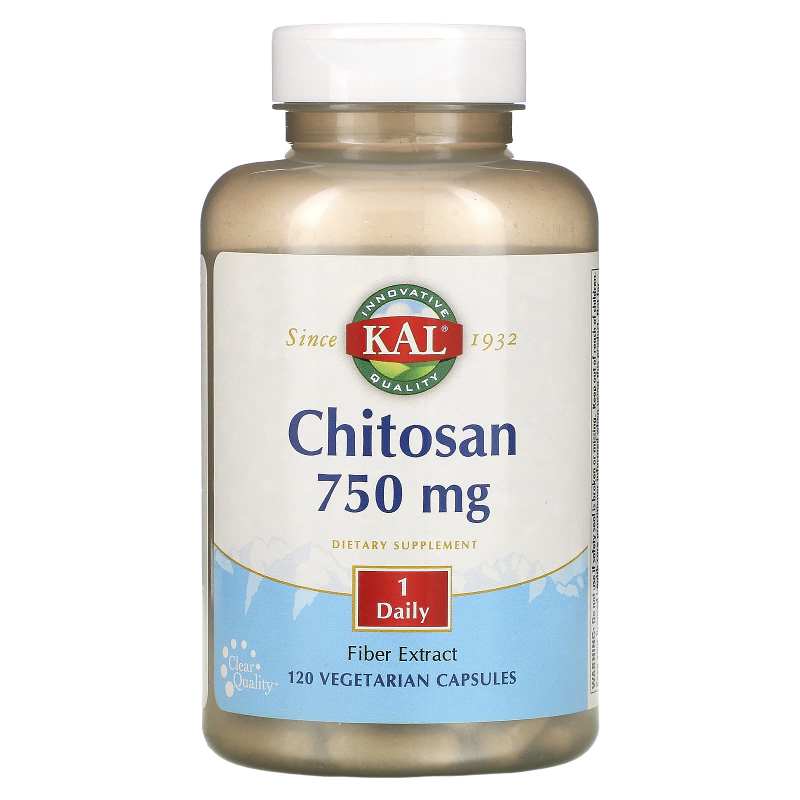 KAL, Chitosan, 750 mg, 120 Vegetarian Capsules - B0017J1JOY