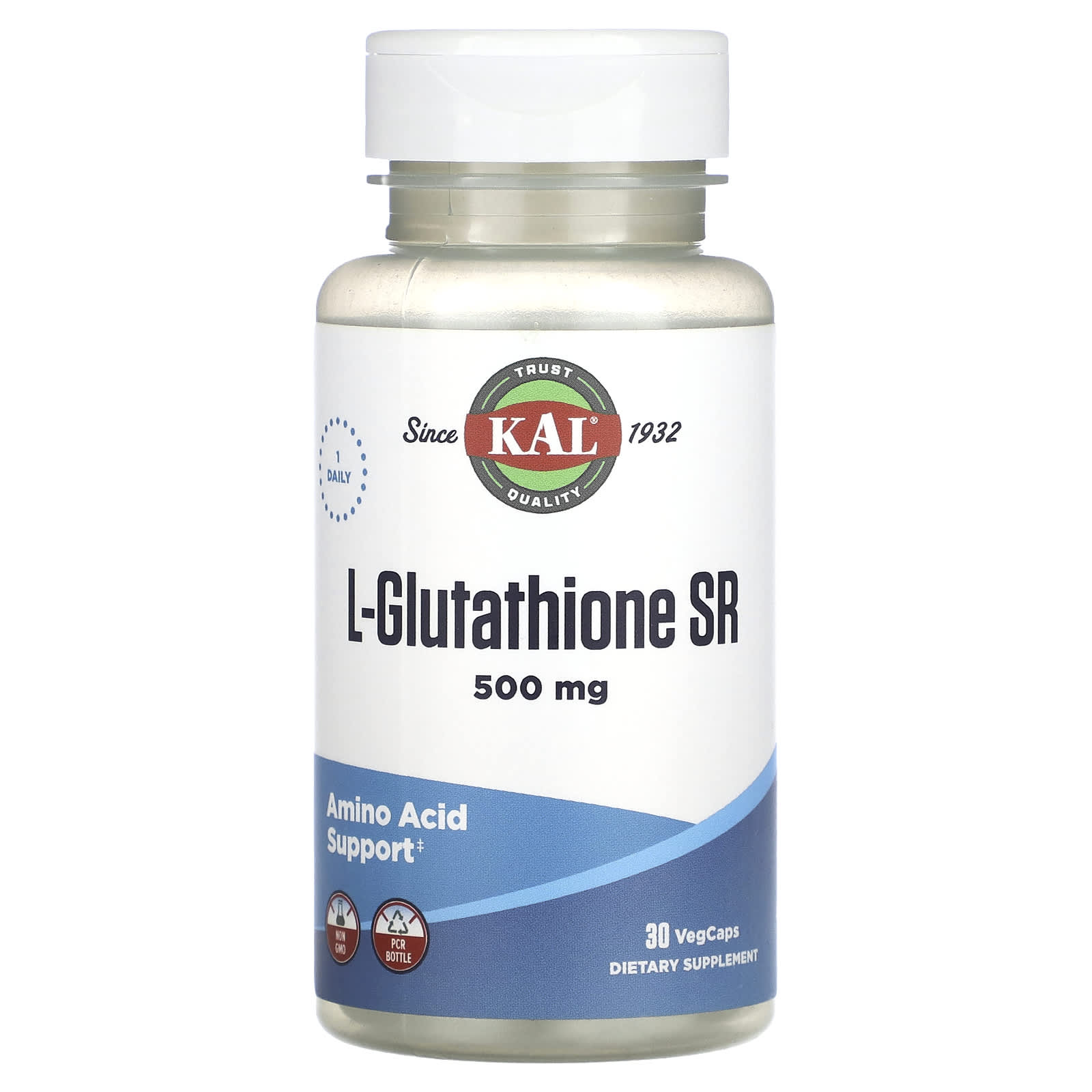 KAL, L-Glutathione SR, 500 mg, 30 VegCaps - B0CMYPMTNQ