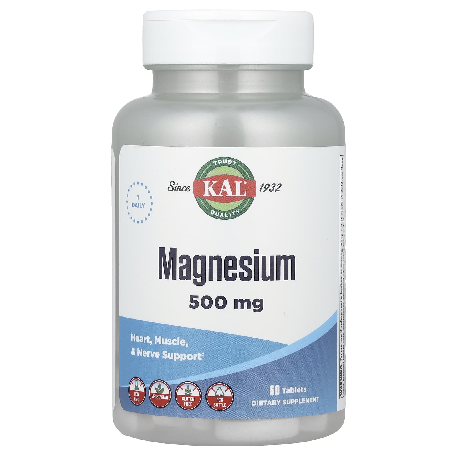 KAL, Magnesium, 500 mg, 60 Tablets - B000NZA02A