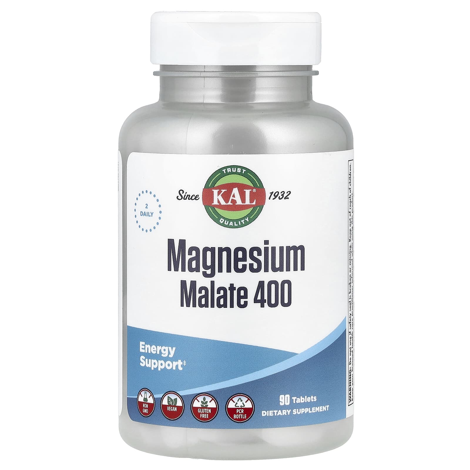 KAL, Magnesium Malate 400, 90 Tablets - B00028PZKA