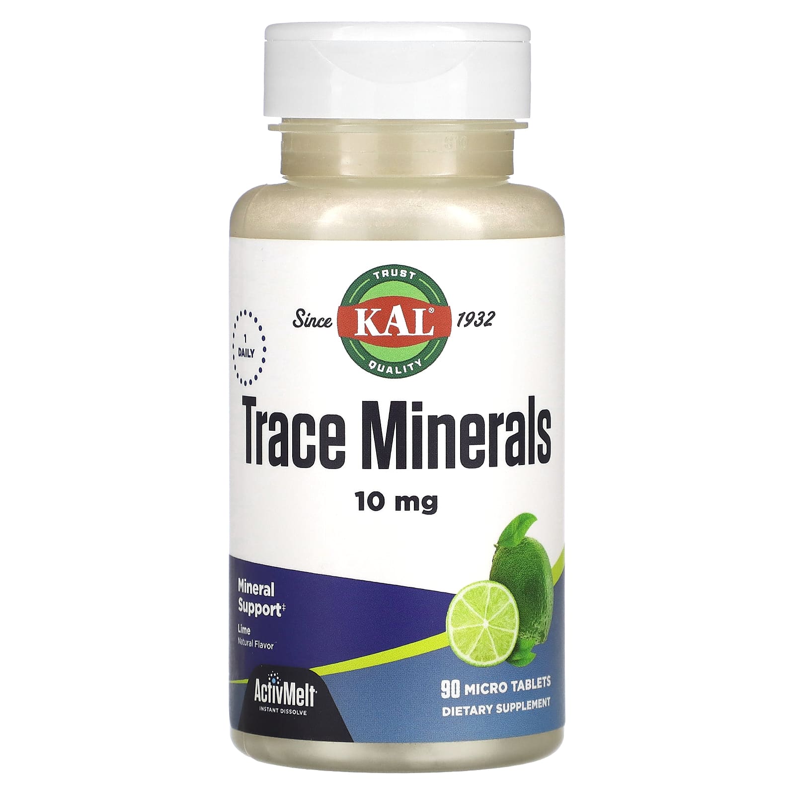 KAL, Trace Minerals, Lime, 10 mg, 90 Micro Tablets - B0BRK2JHFQ