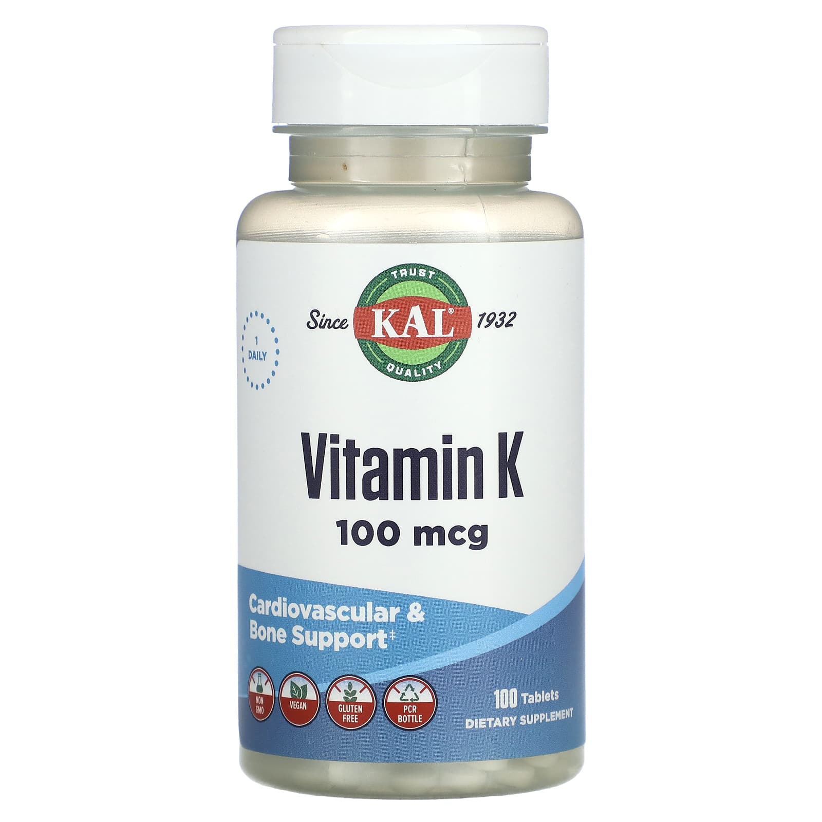 KAL, Vitamin K, 100 mcg, 100 Tablets - B00020HWBI