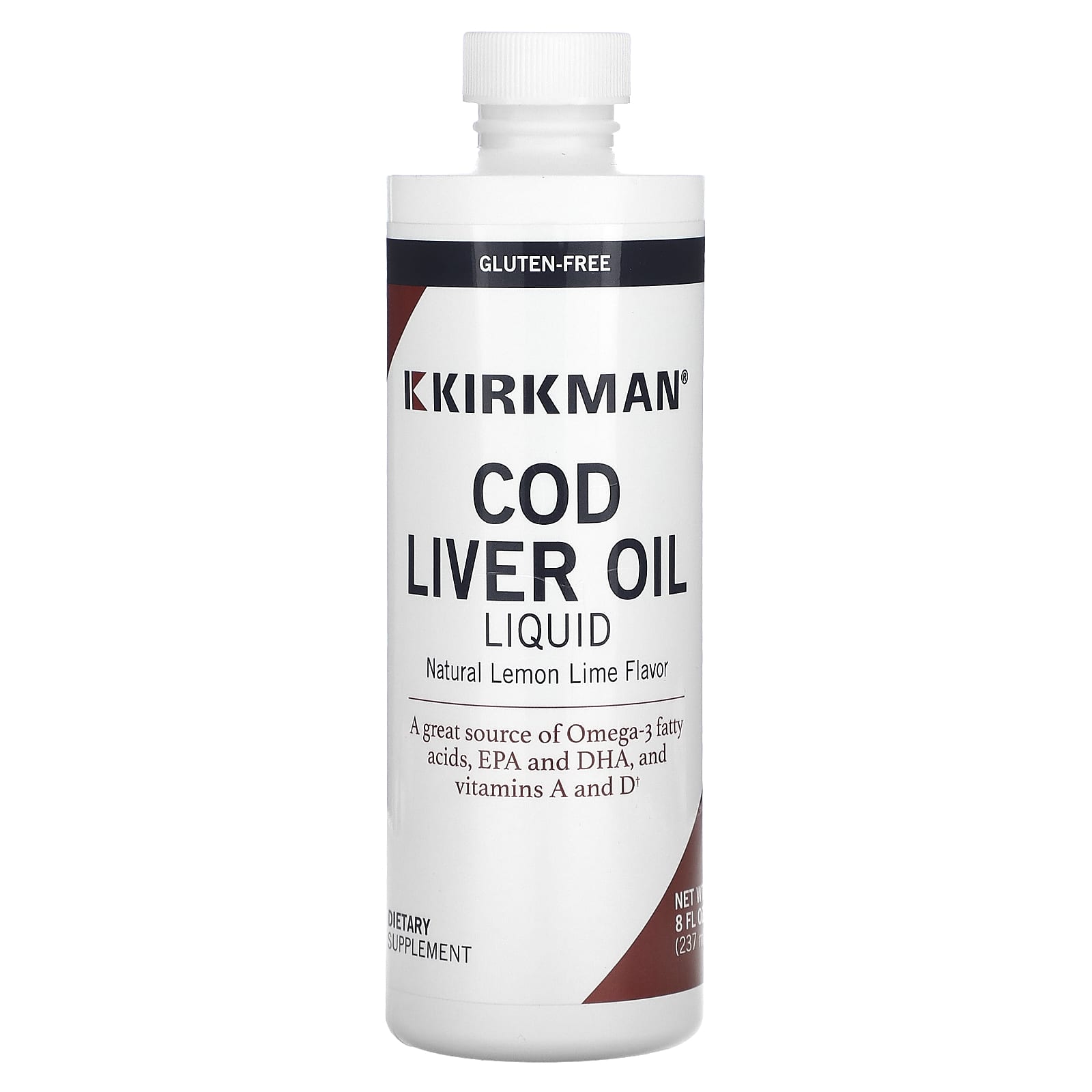 Kirkman Labs, Cod Liver Oil Liquid, Natural Lemon Lime, 8 fl oz (237 ml) - B0FNQCQWTR