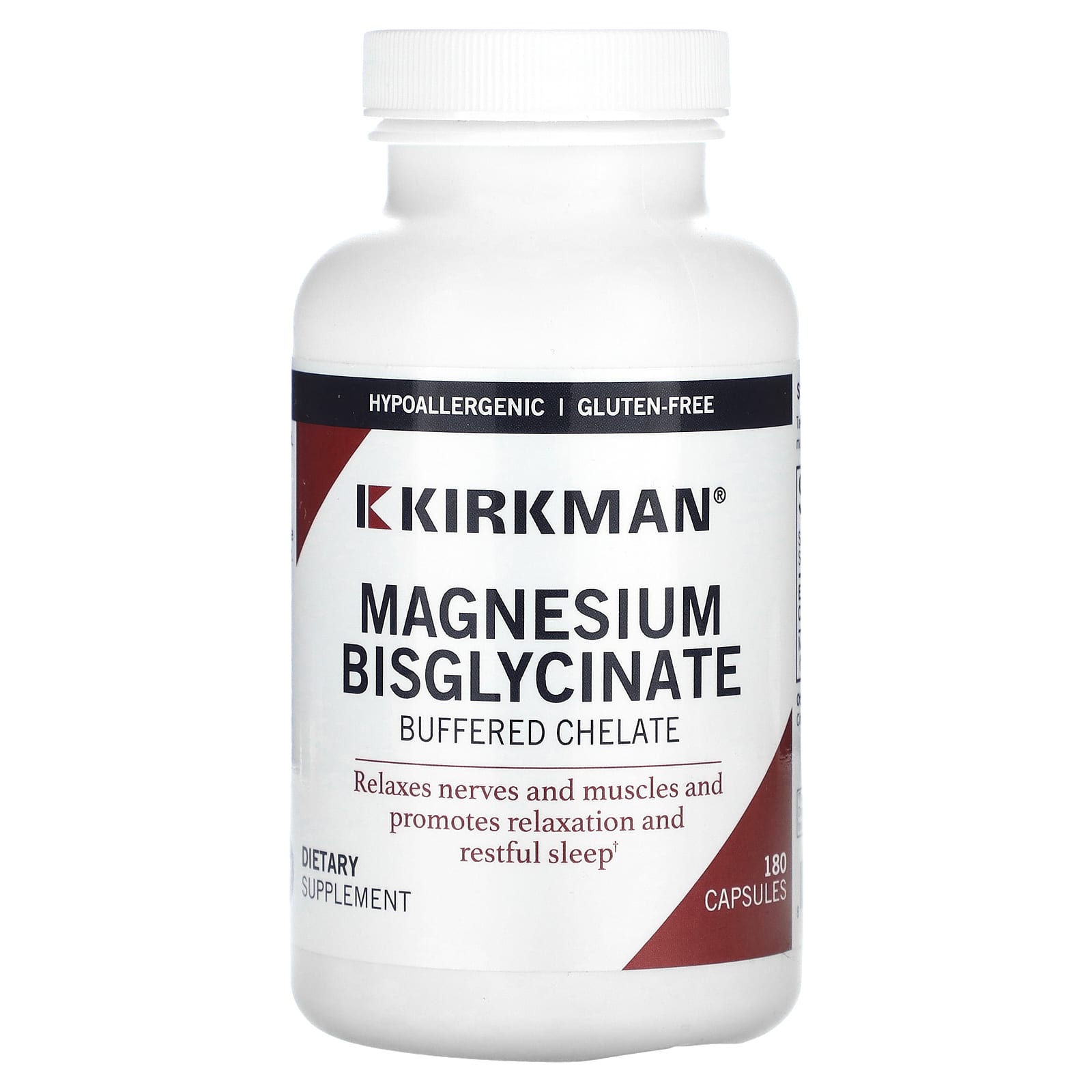 Kirkman Labs, Magnesium Bisglycinate Buffered Chelate, 180 Capsules - B00P8DX8O4