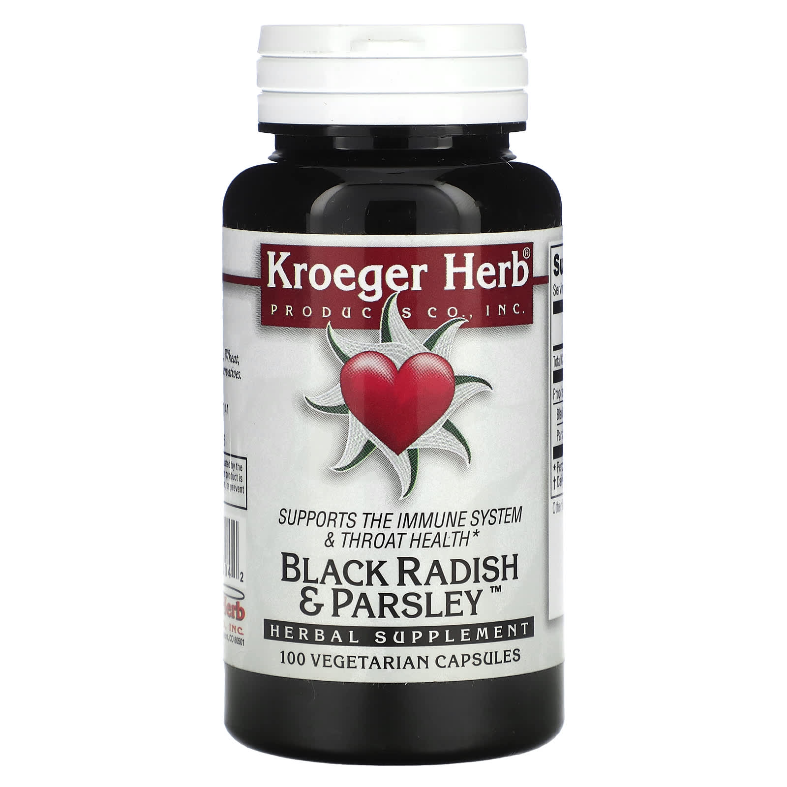 Kroeger Herb Co, Black Radish & Parsley, 100 Vegetarian Capsules - B0016B3IUQ