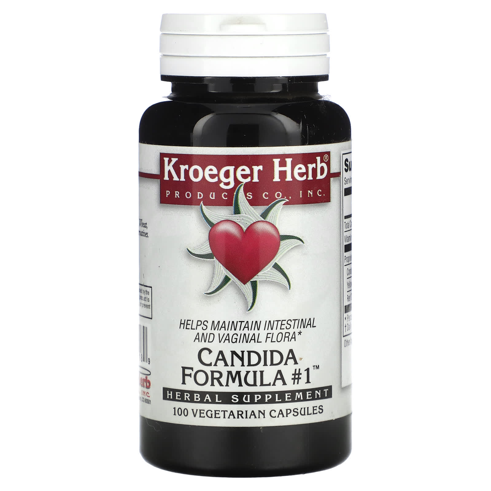 Kroeger Herb Co, Candida Formula #1, 100 Vegetarian Capsules - B00L9LCMQ4