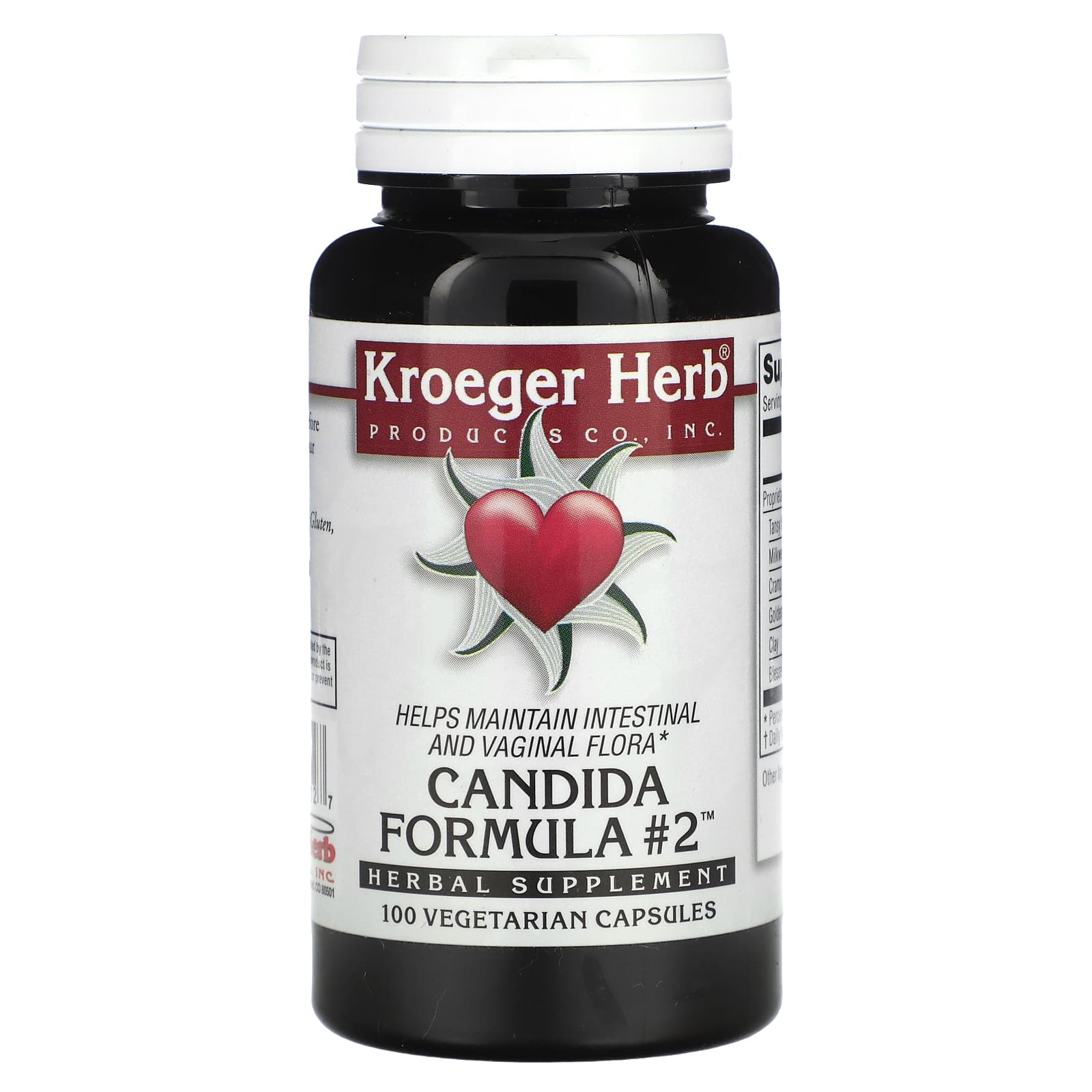 Kroeger Herb Co, Candida Formula #2, 100 Vegetarian Capsules - B001E18RJA