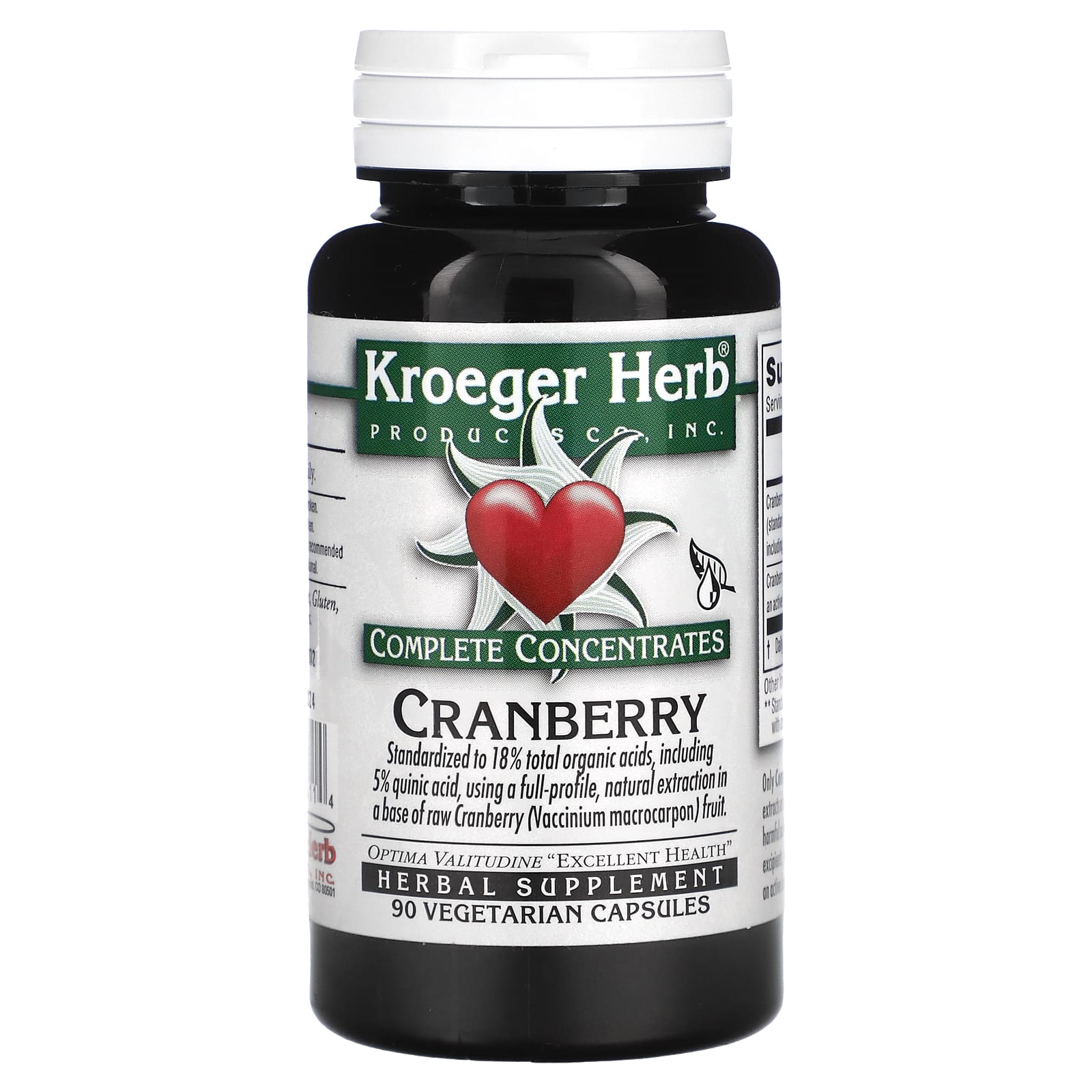 Kroeger Herb Co, Complete Concentrates, Cranberry, 90 Vegetarian Capsules - B0016B1FAQ