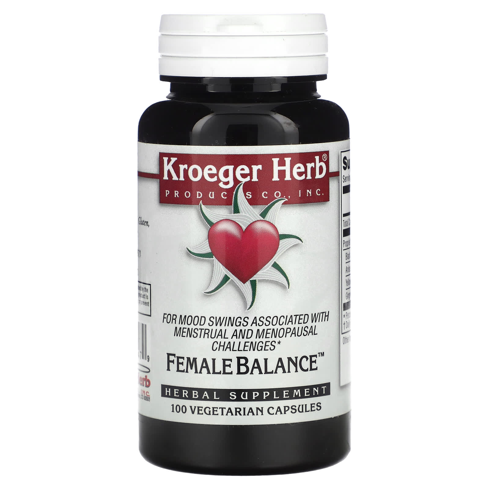Kroeger Herb Co, Female Balance, 100 Vegetarian Capsules - B000219ZVC
