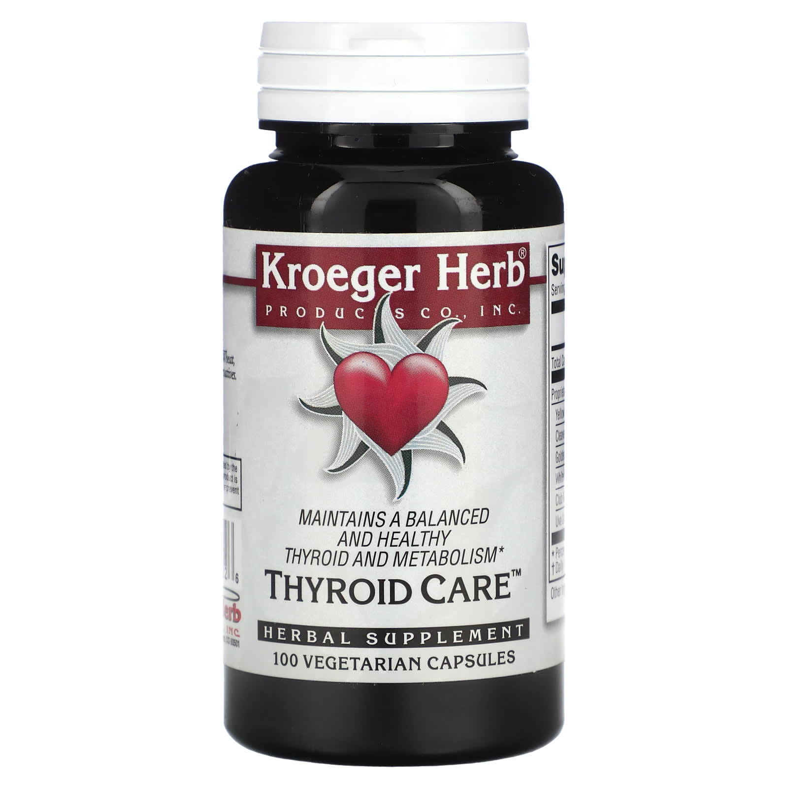 Kroeger Herb Co, Thyroid Care, 100 Vegetarian Capsules - B0016AV1PQ