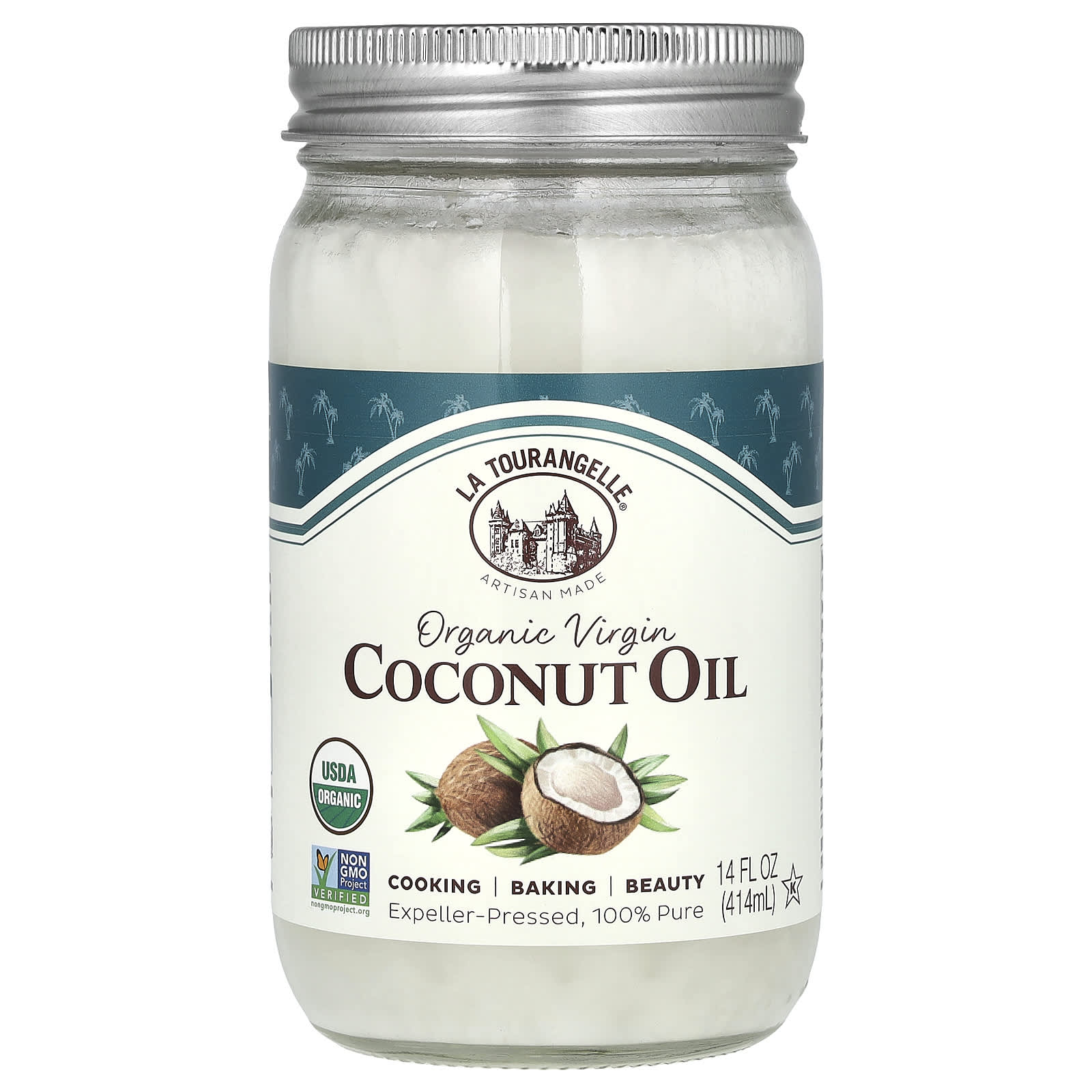 La Tourangelle, Organic Virgin Coconut Oil, 14 fl oz (414 ml) - B0078DOQQG