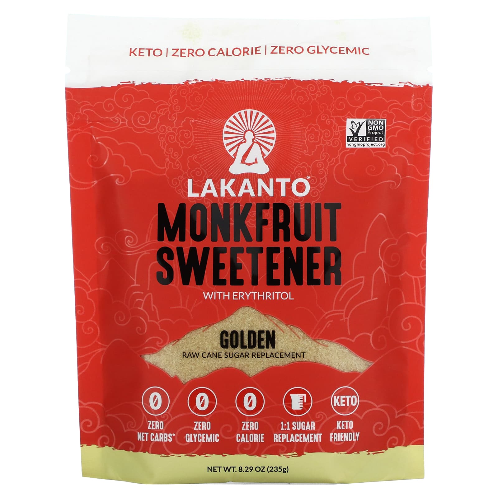 Lakanto, Monkfruit Sweetener with Erythritol, Golden, 8.29 oz (235 g) - B0046DPKBQ