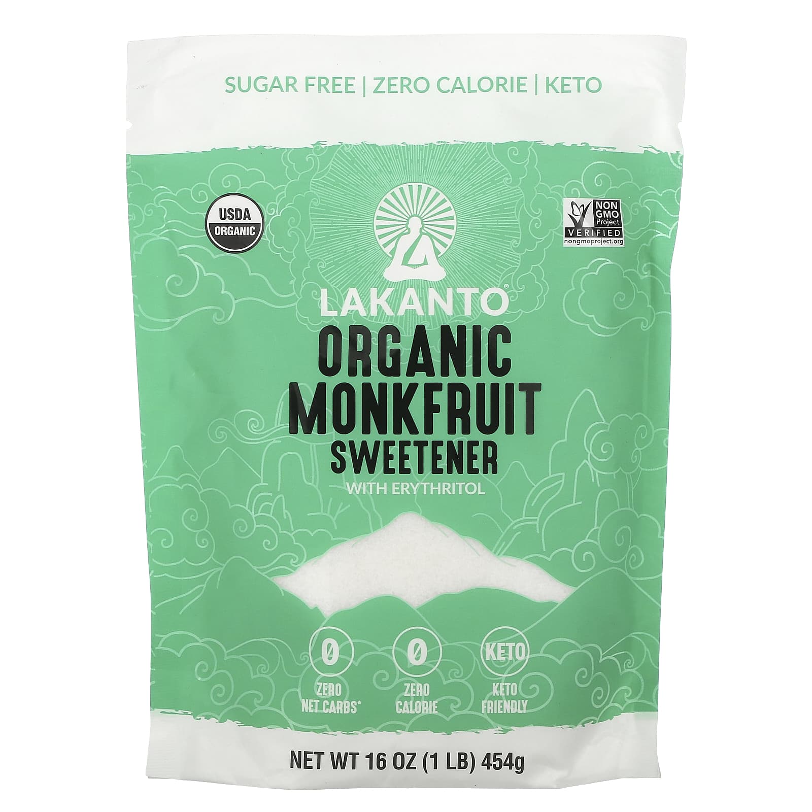 Lakanto, Organic Monkfruit Sweetener, 1 lb (454 g) - B08FDX7MHW