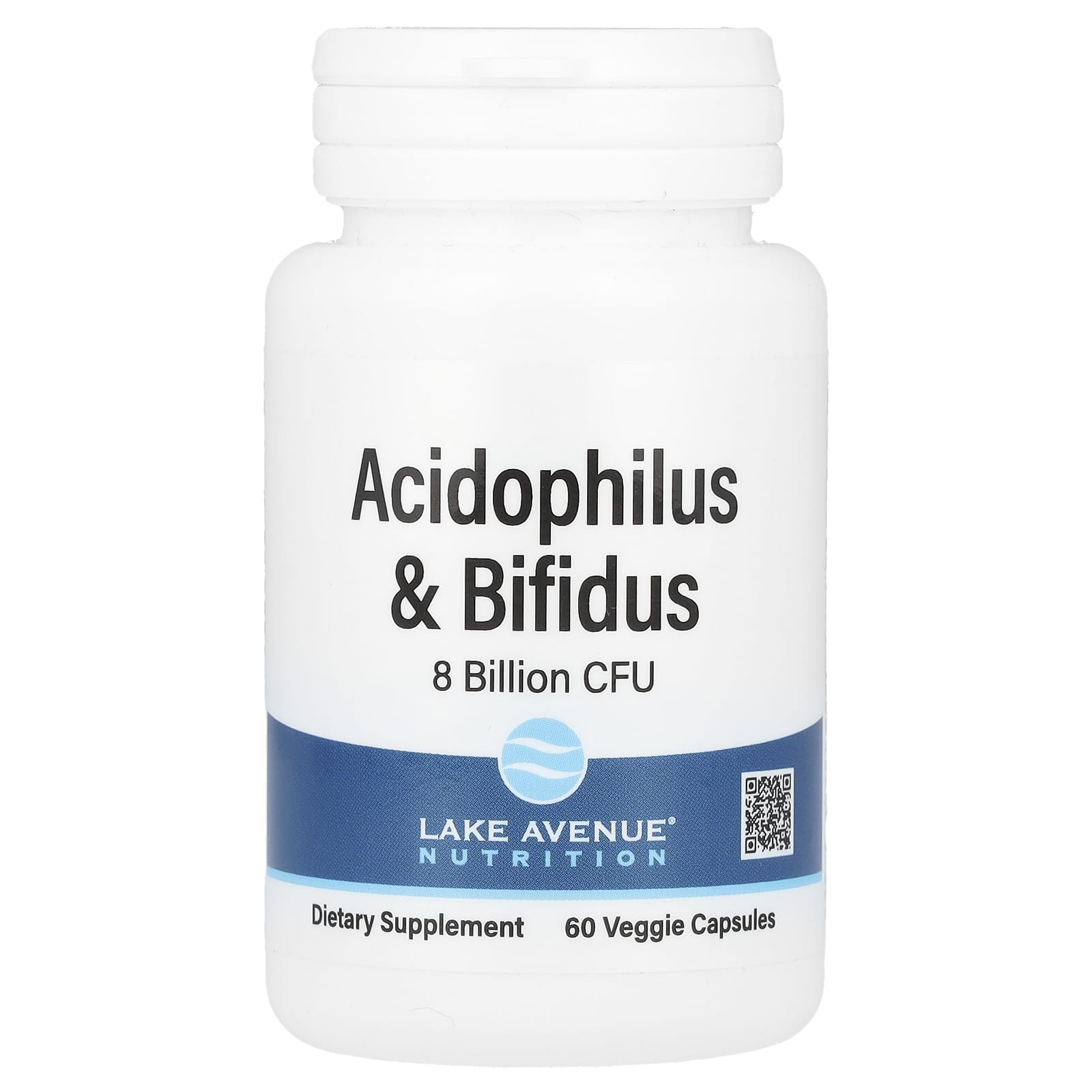 Lake Avenue Nutrition, Acidophilus and Bifidus, Probiotic Blend, 8 Billion CFU, 60 Veggie Capsules - B081T5D52L