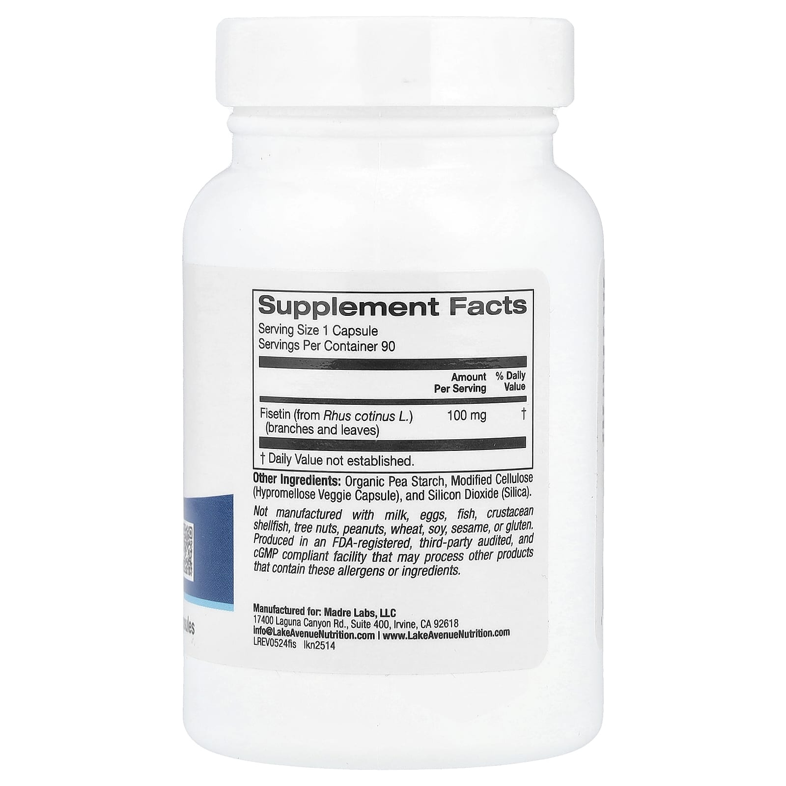 Lake Avenue Nutrition, Fisetin, 100 mg, 90 Veggie Capsules - B0FN23612Y