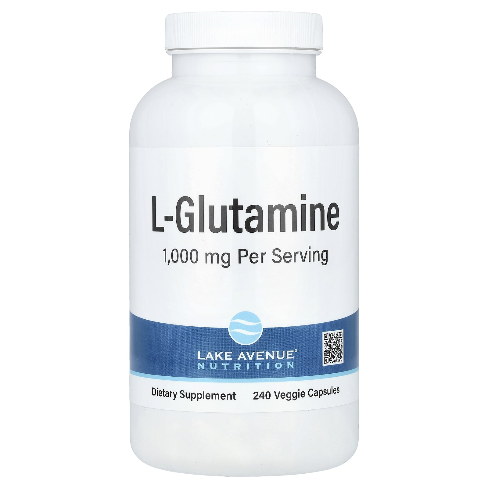 Lake Avenue Nutrition, L-Glutamine, 1,000 mg, 240 Veggie Capsules - B081NVZRVD
