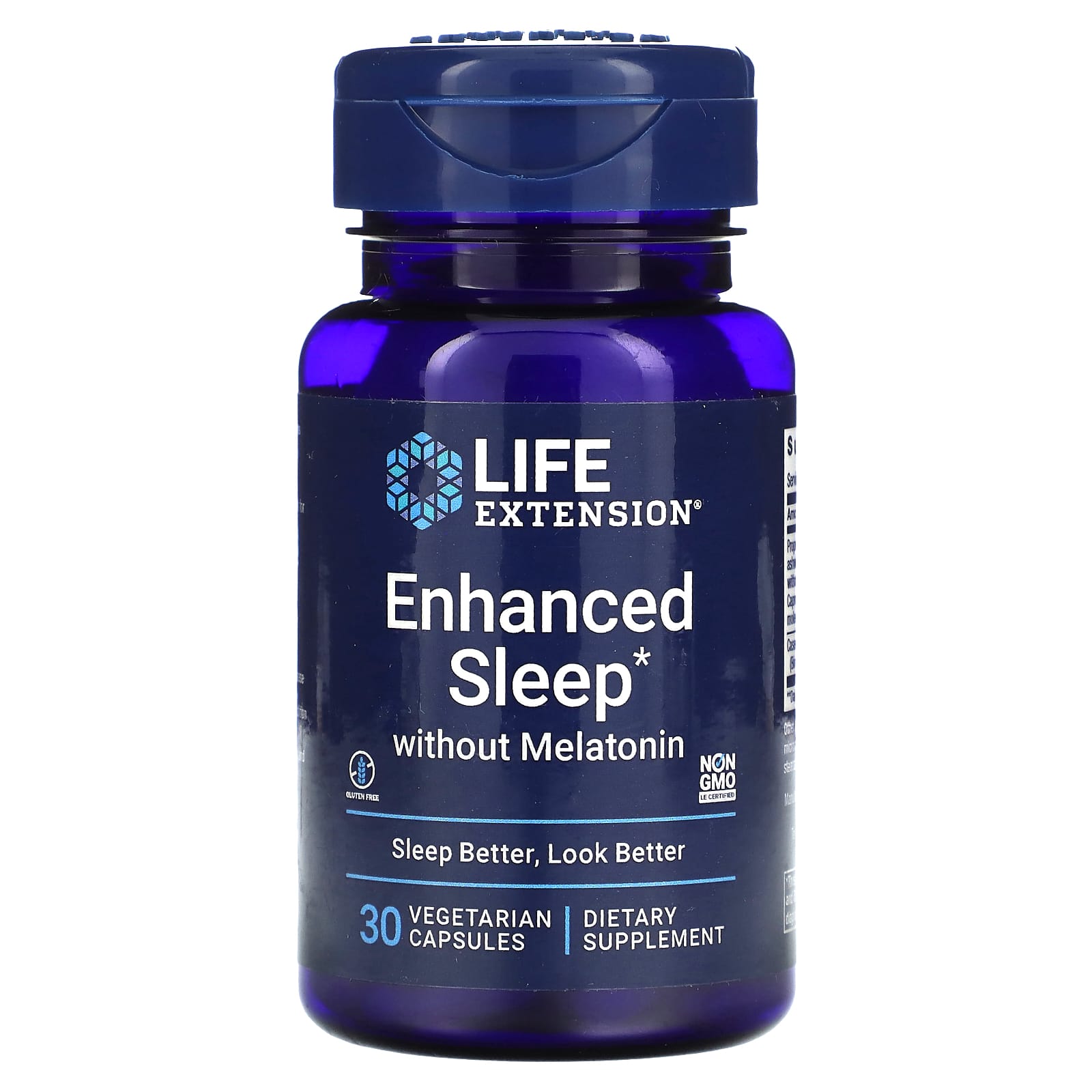 Life Extension, Enhanced Sleep without Melatonin, 30 Vegetarian Capsules - B004QJ8K3K