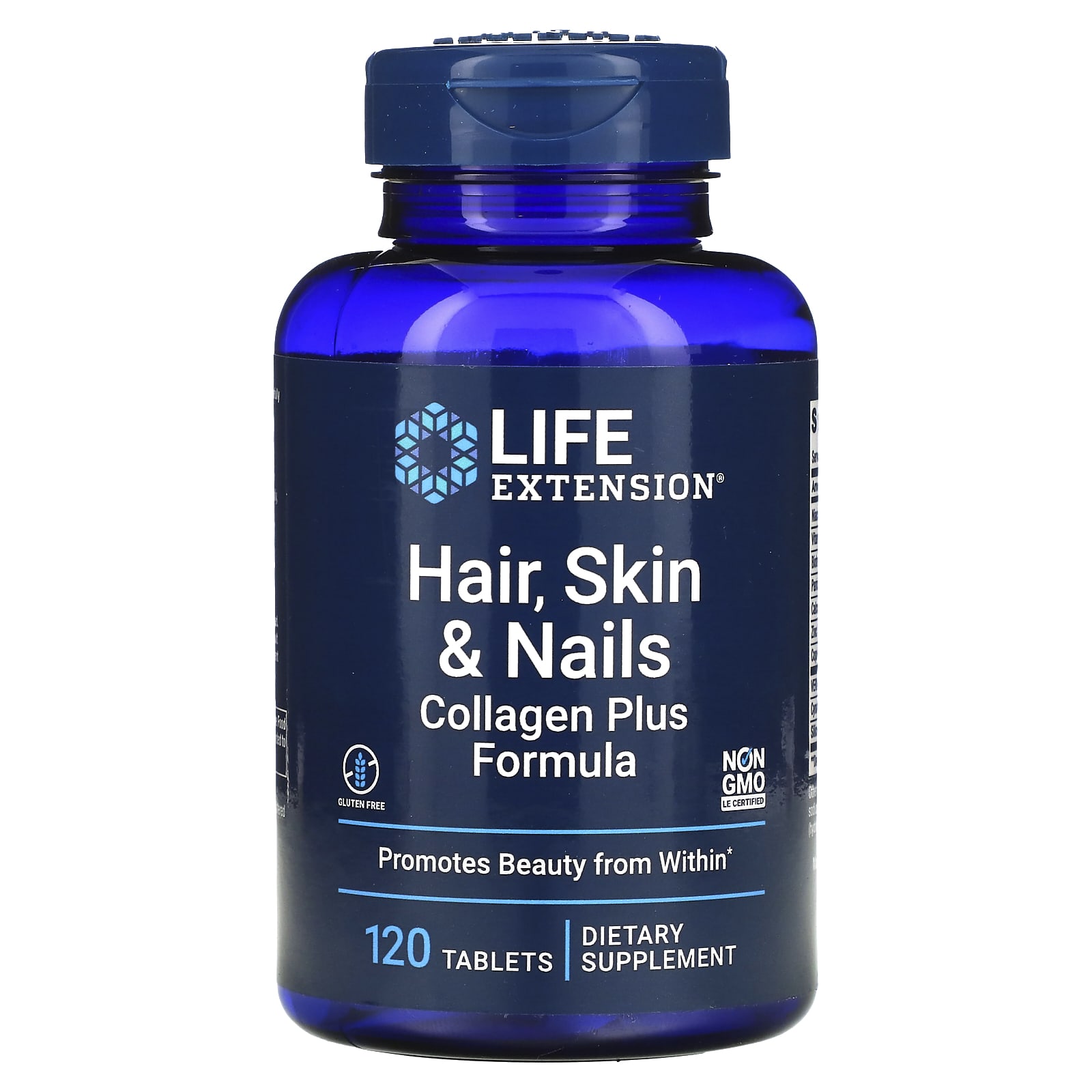 Life Extension, Hair, Skin & Nails, Collagen Plus Formula, 120 Tablets - B0D1QMTJ17