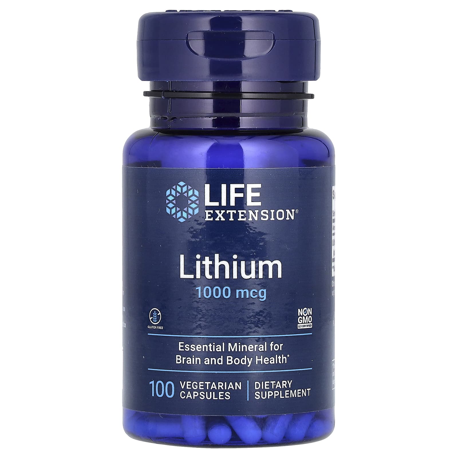 Life Extension, Lithium, 1,000 mcg, 100 Vegetarian Capsules - B088KQFT74