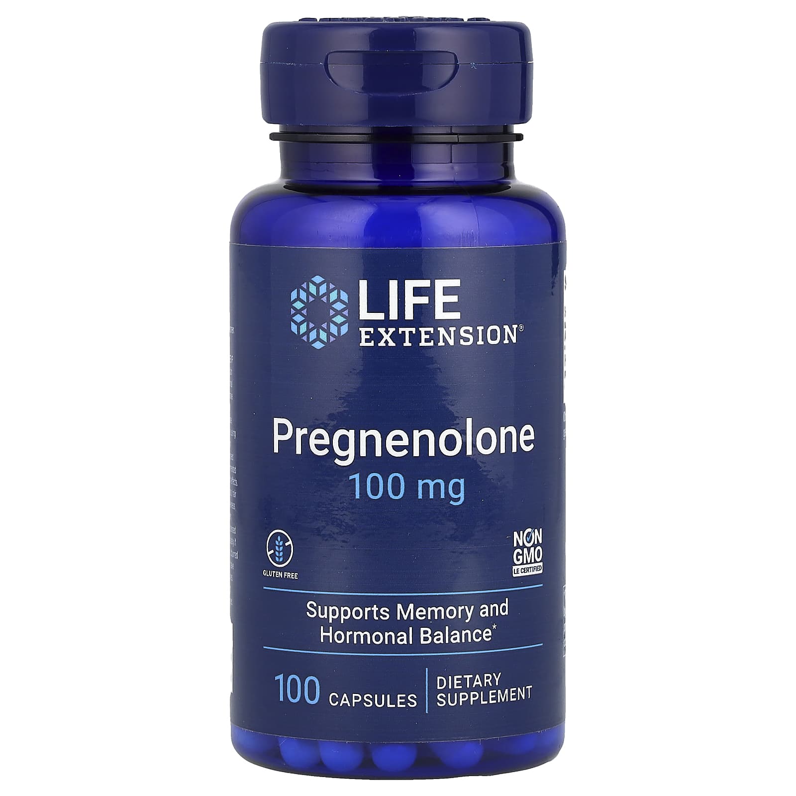 Life Extension, Pregnenolone, 100 mg, 100 Capsules - B000JKR6FI