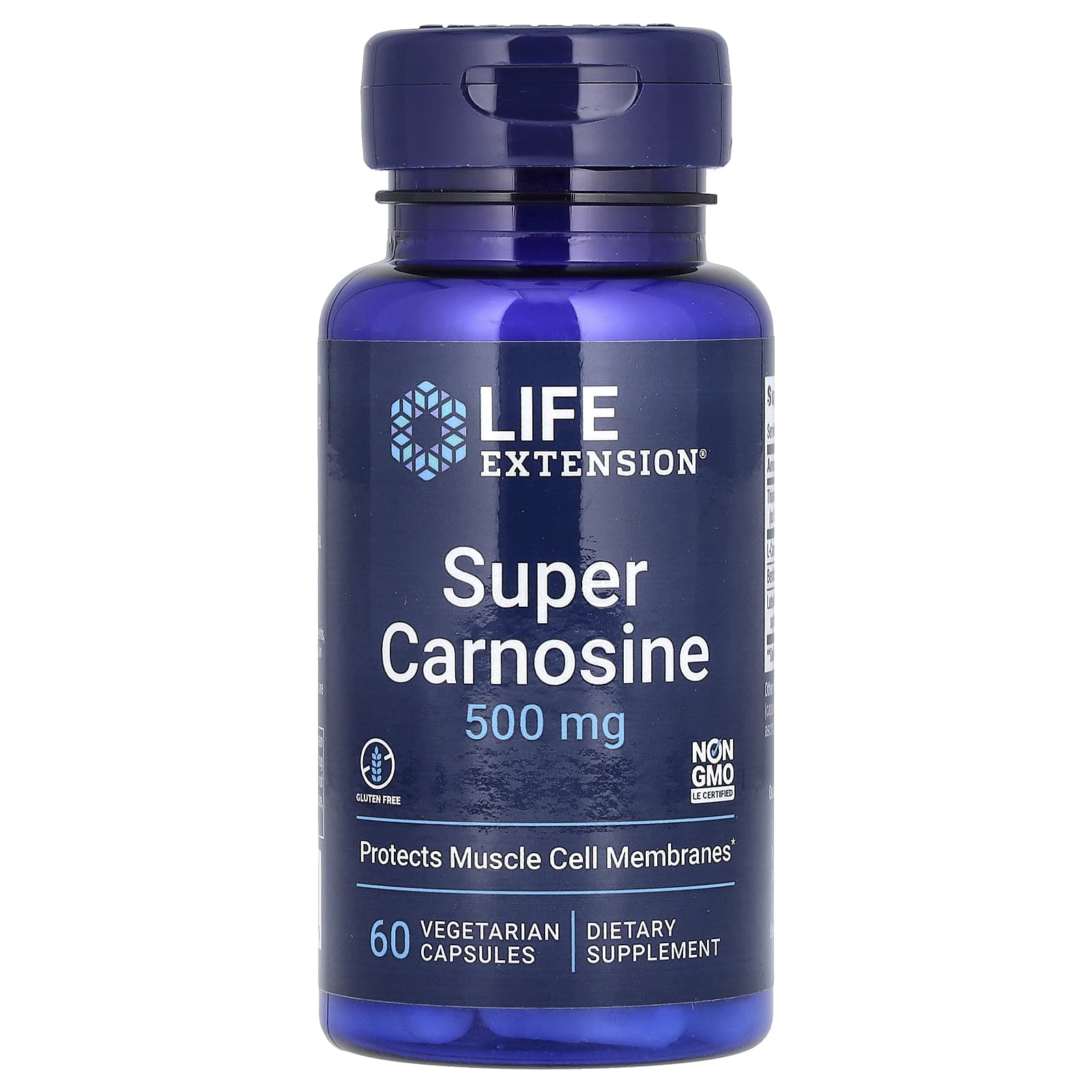Life Extension, Super Carnosine, 500 mg, 60 Vegetarian Capsules - B01MU8BBHK