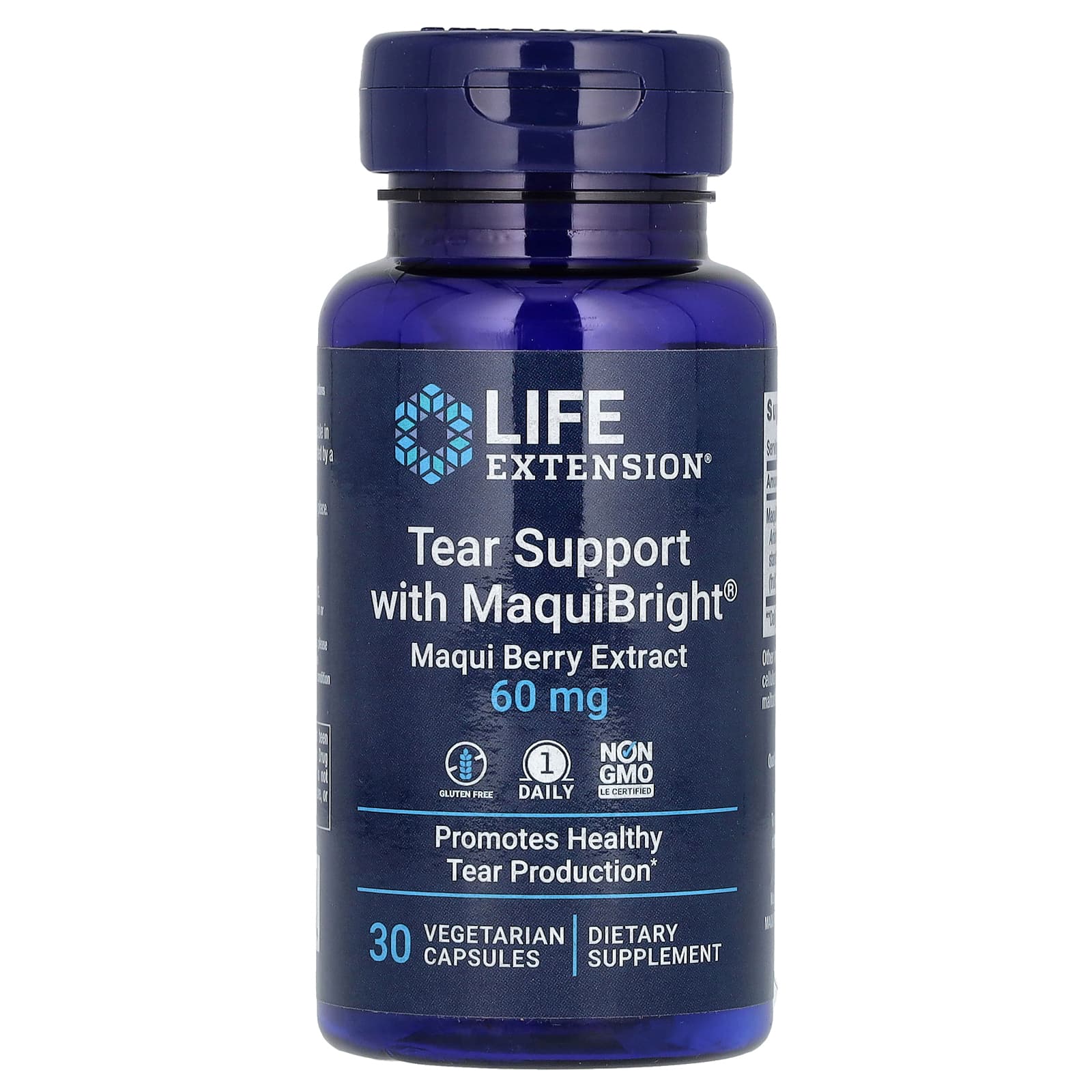 Life Extension, Tear Support with MaquiBright, Maqui Berry Extract, 60 mg, 30 Vegetarian Capsules - B01DJKIBPS