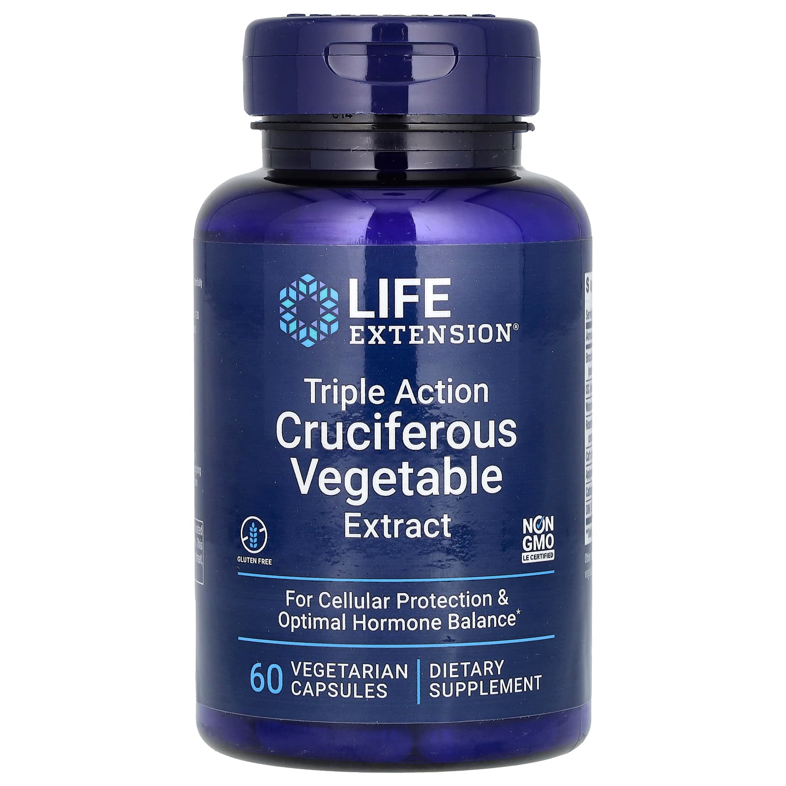 Life Extension, Triple Action Cruciferous Vegetable Extract, 60 Vegetarian Capsules - B0041U8O8K