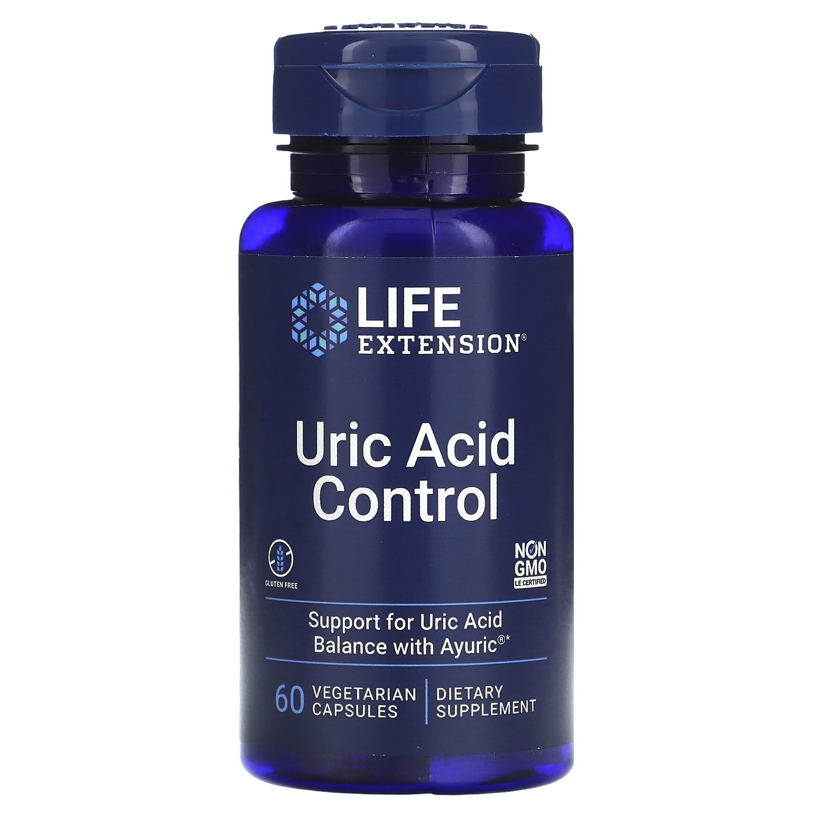 Life Extension, Uric Acid Control, 500 mg, 60 Vegetarian Capsules - B01C2F7KYO