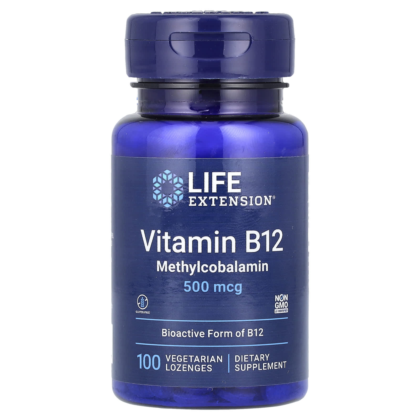 Life Extension, Vitamin B12, Methylcobalamin, 500 mcg, 100 Vegetarian Lozenges