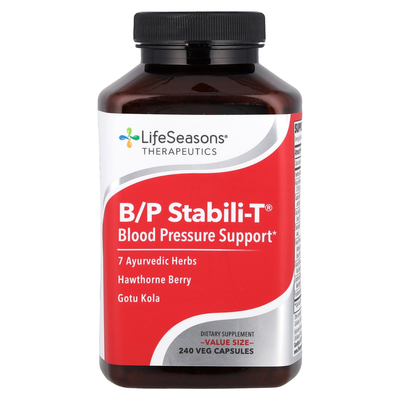LifeSeasons, B/P Stabili-T®, Blood Pressure Support, 240 Veg Capsules - B077BQJSC6