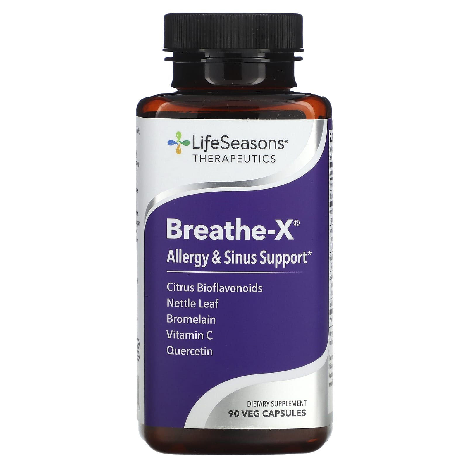 LifeSeasons, Breathe-X, Allergy & Sinus Support, 90 Veg Capsules - B007A432TA