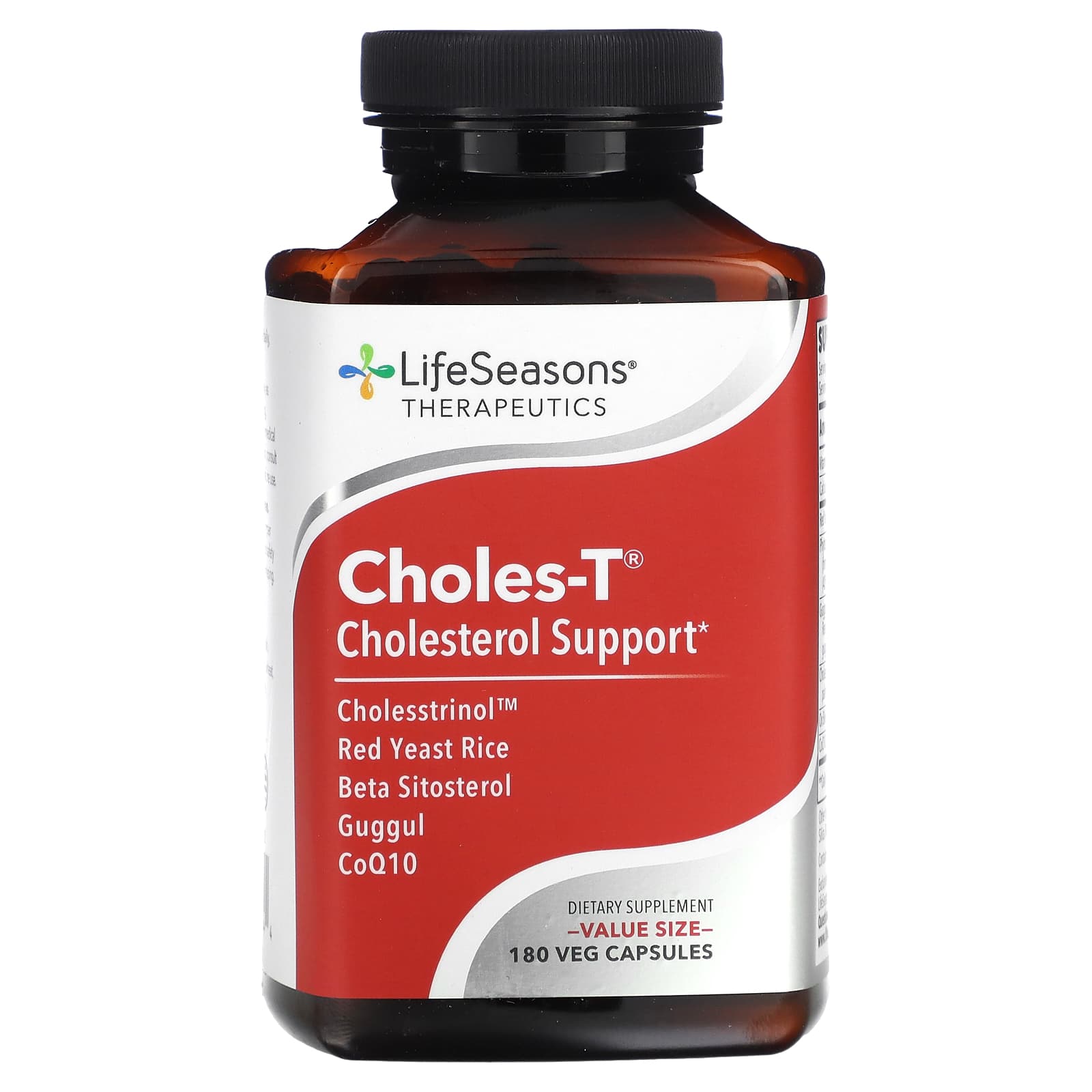 LifeSeasons, Choles-T, Cholesterol Support, 180 Veg Capsules - B077BML3MK