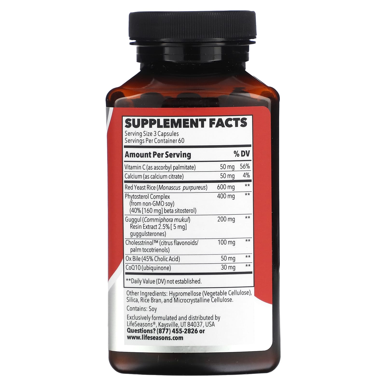 LifeSeasons, Choles-T, Cholesterol Support, 180 Veg Capsules - B077BML3MK