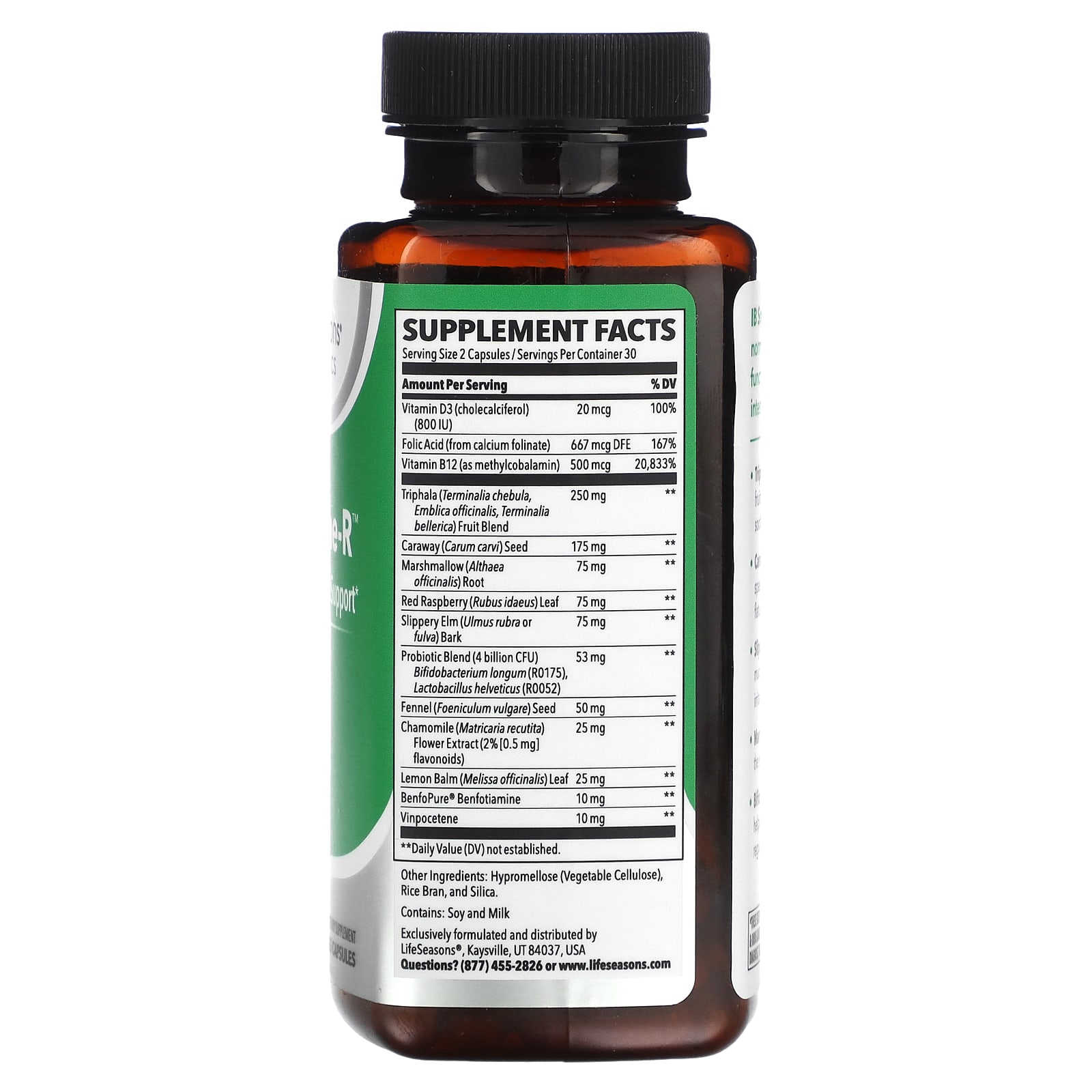 LifeSeasons, IB Soothe-R, 60 Veg Capsules - 