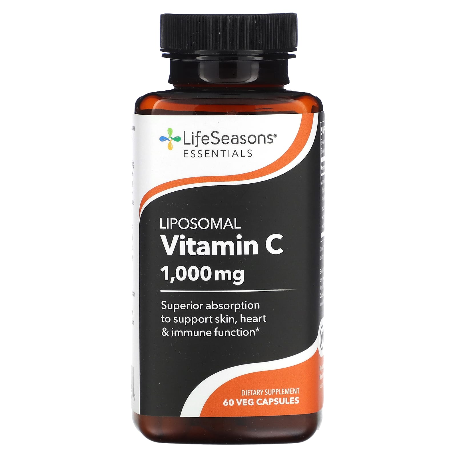 LifeSeasons, Liposomal Vitamin C, 1,000 mg, 60 Veg Capsules (500 mg per Capsule) - B0BSYFB8RK