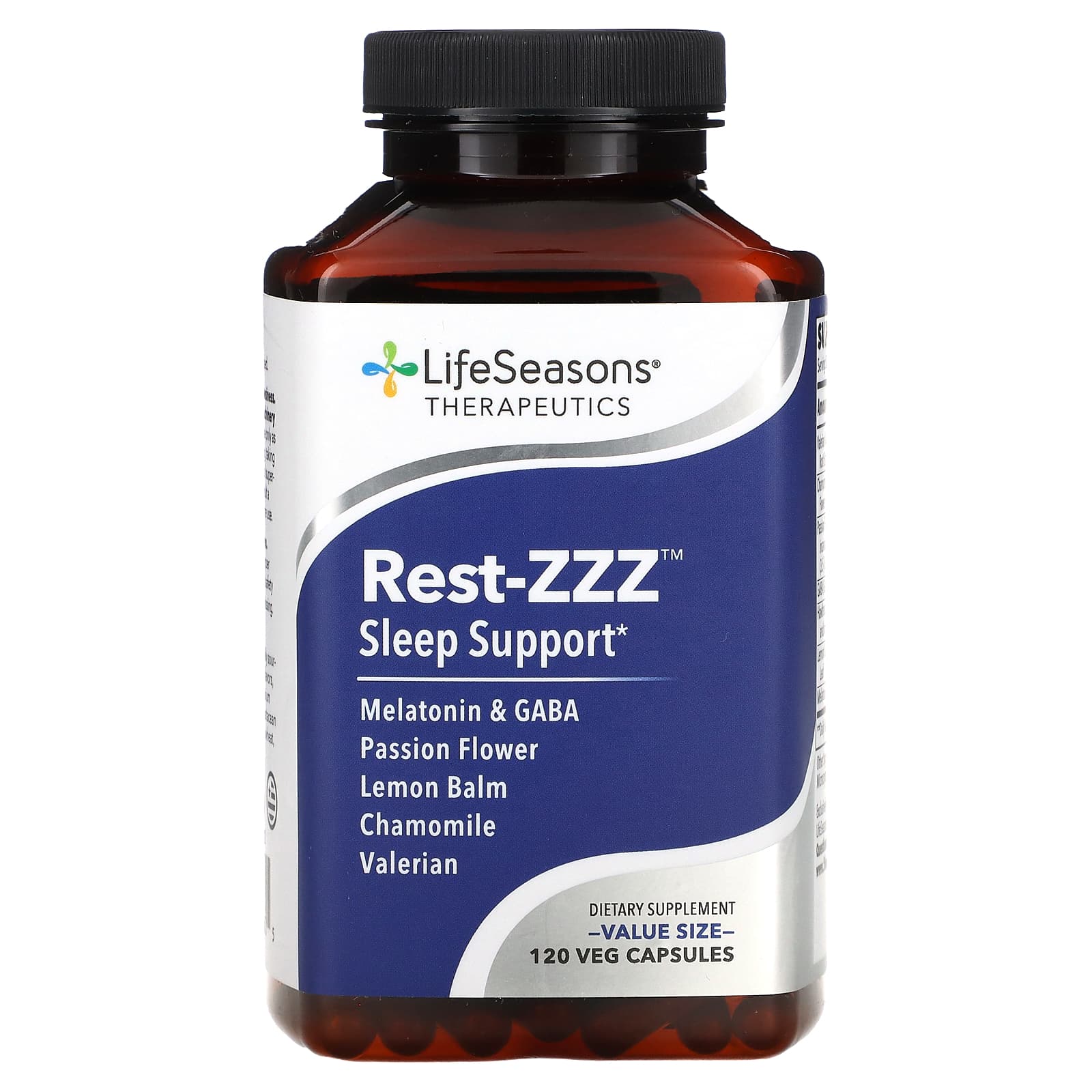 LifeSeasons, Rest-ZZZ, Sleep Support, 120 Veg Capsules - B077BWZ18L