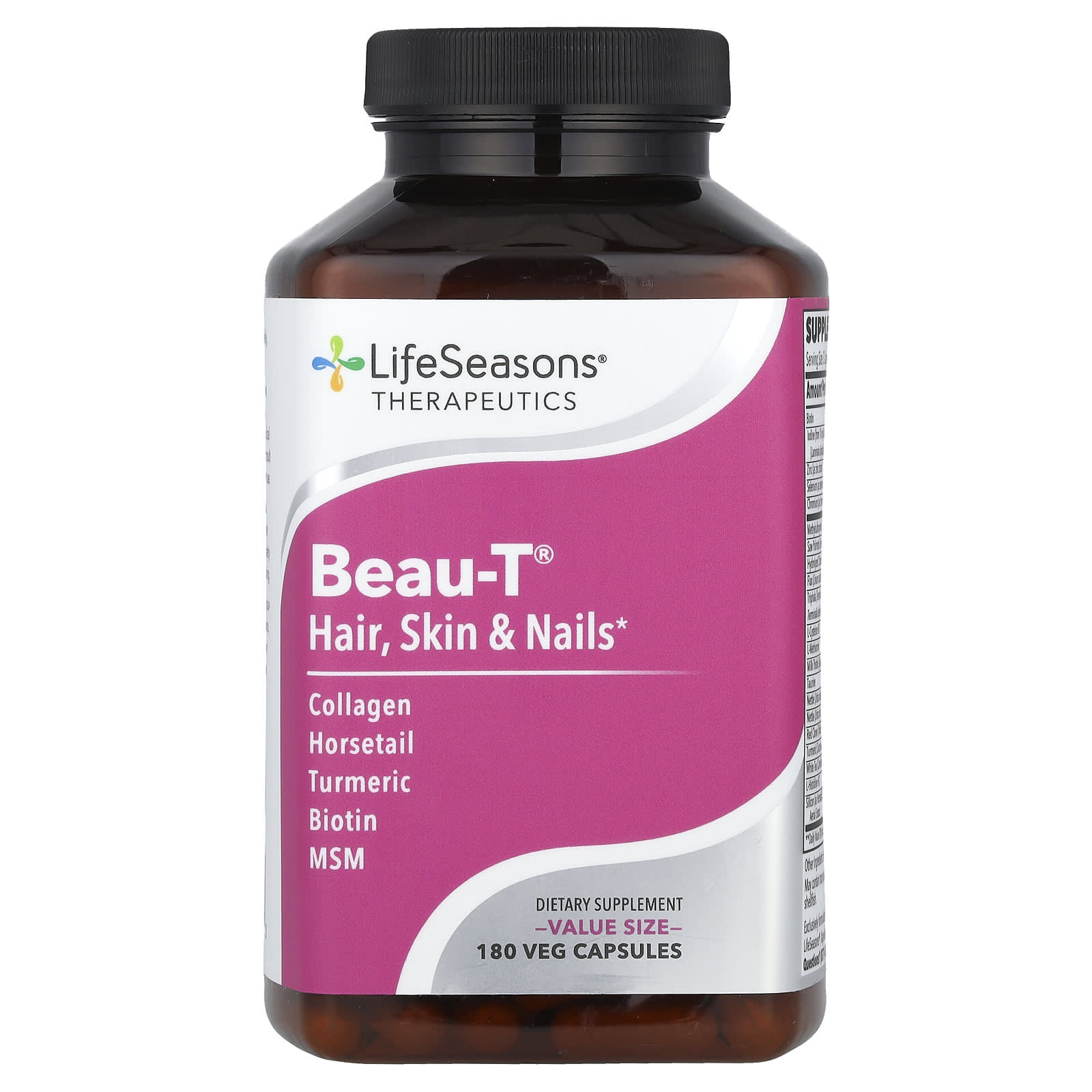LifeSeasons, Therapeutics, Beau-T®, Hair, Skin & Nails, 180 Veg Capsules - B077GHJ5YN
