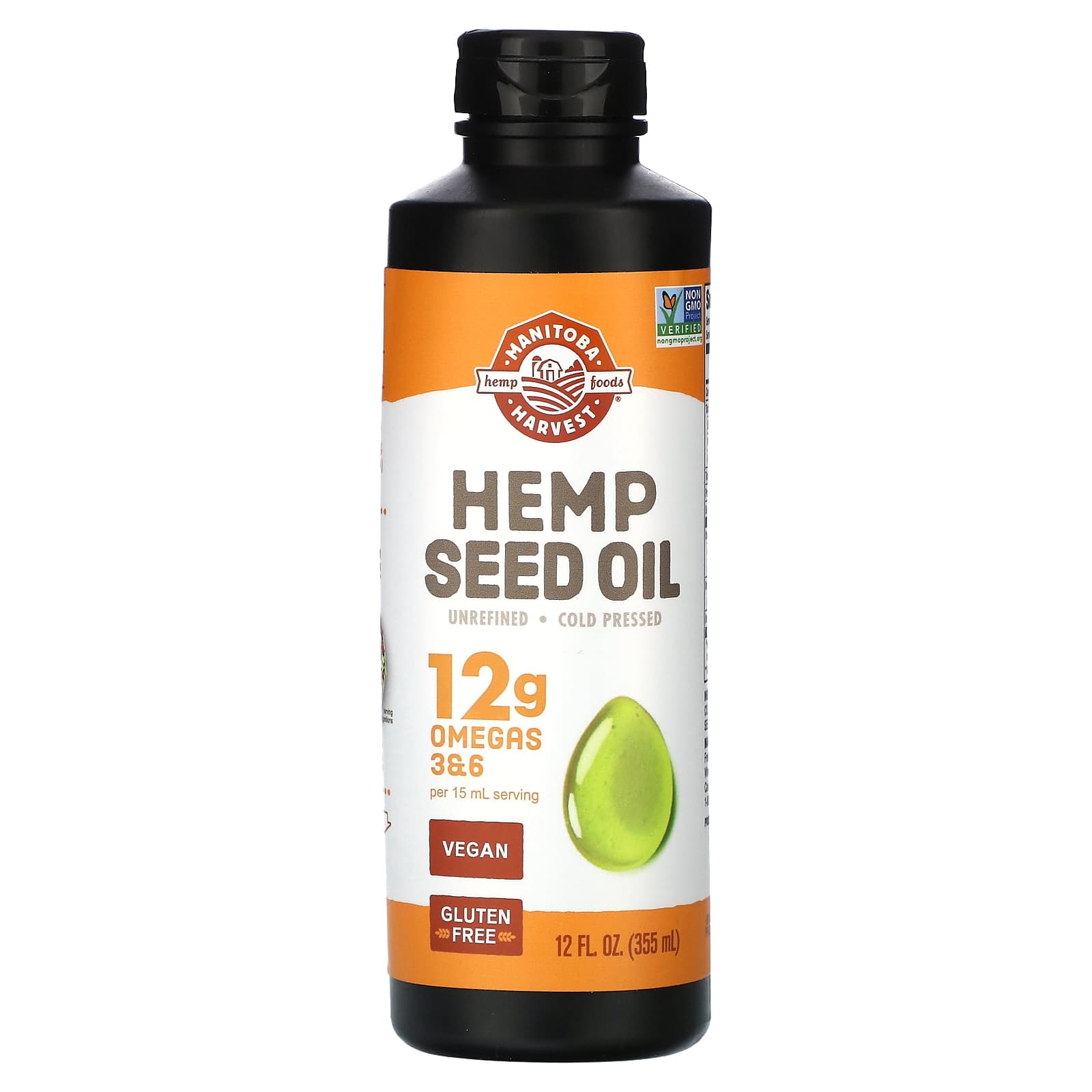 Manitoba Harvest, Hemp Seed Oil, Cold Pressed, 12 fl oz (355 ml) - B00016XDVG