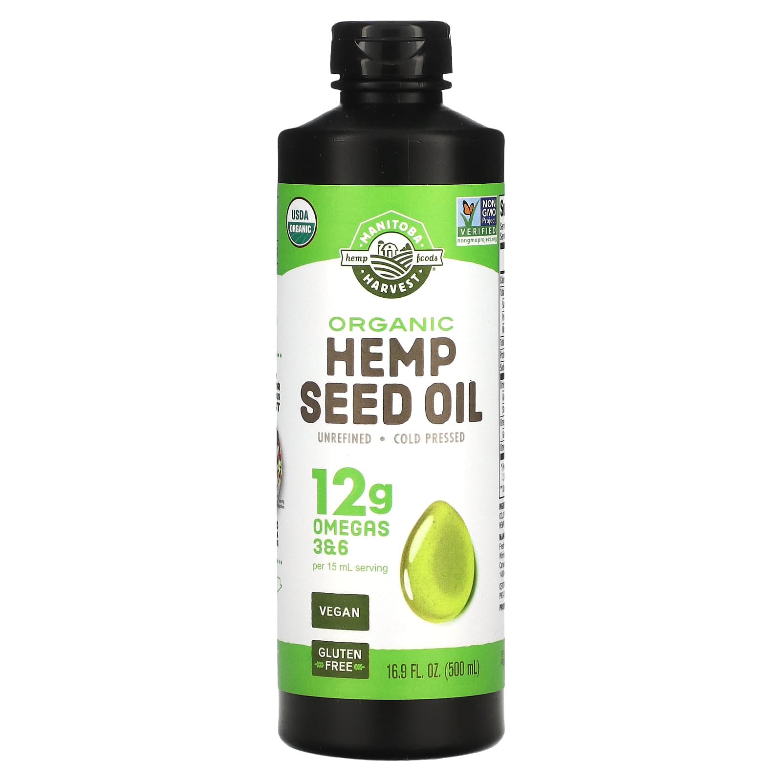 Manitoba Harvest, Organic Hemp Seed Oil, 16.9 fl oz (500 ml) - B0016B1WSG