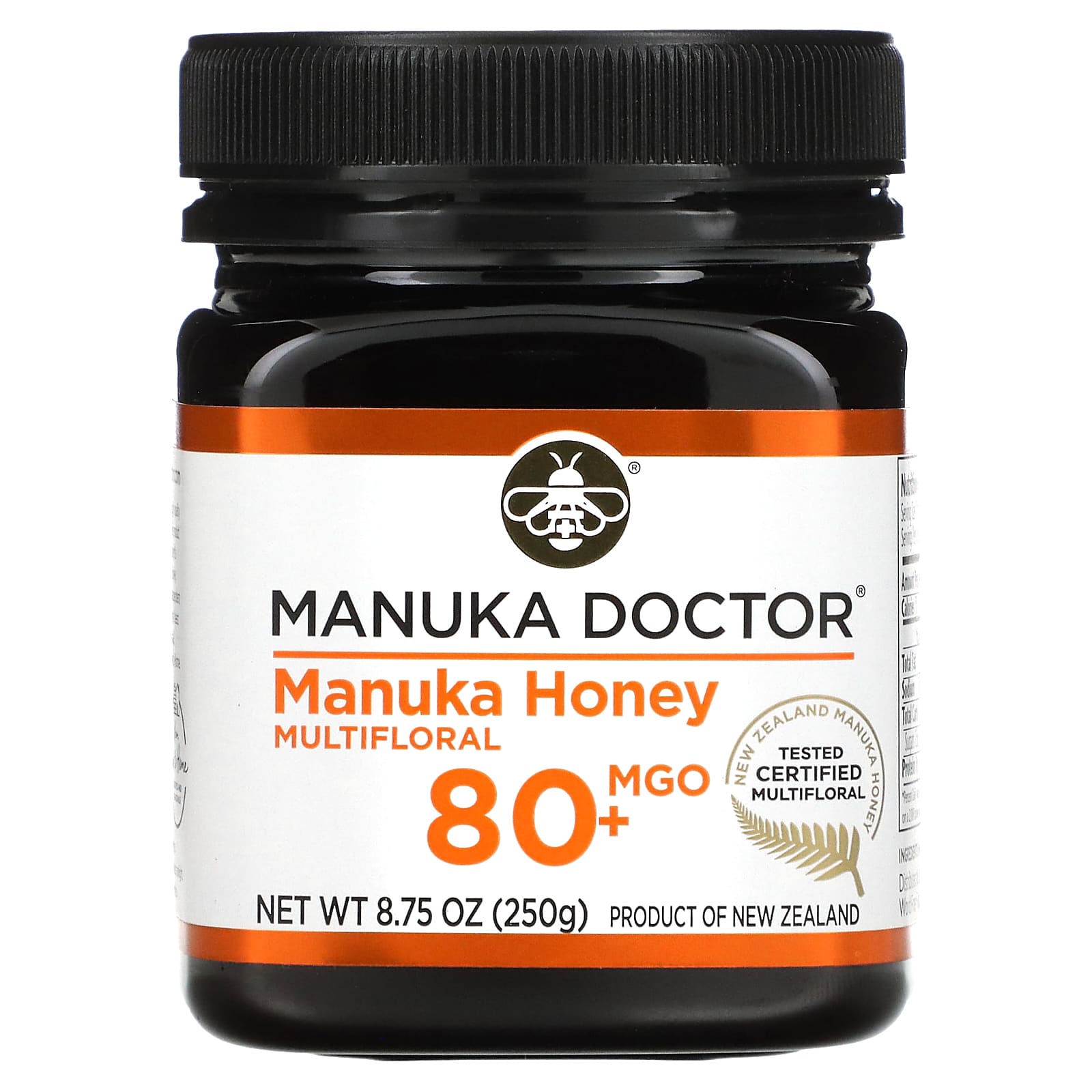 Manuka Doctor, Monofloral Manuka Honey, MGO 80+, 8.75 oz (250 g) - B00AAVK4KA