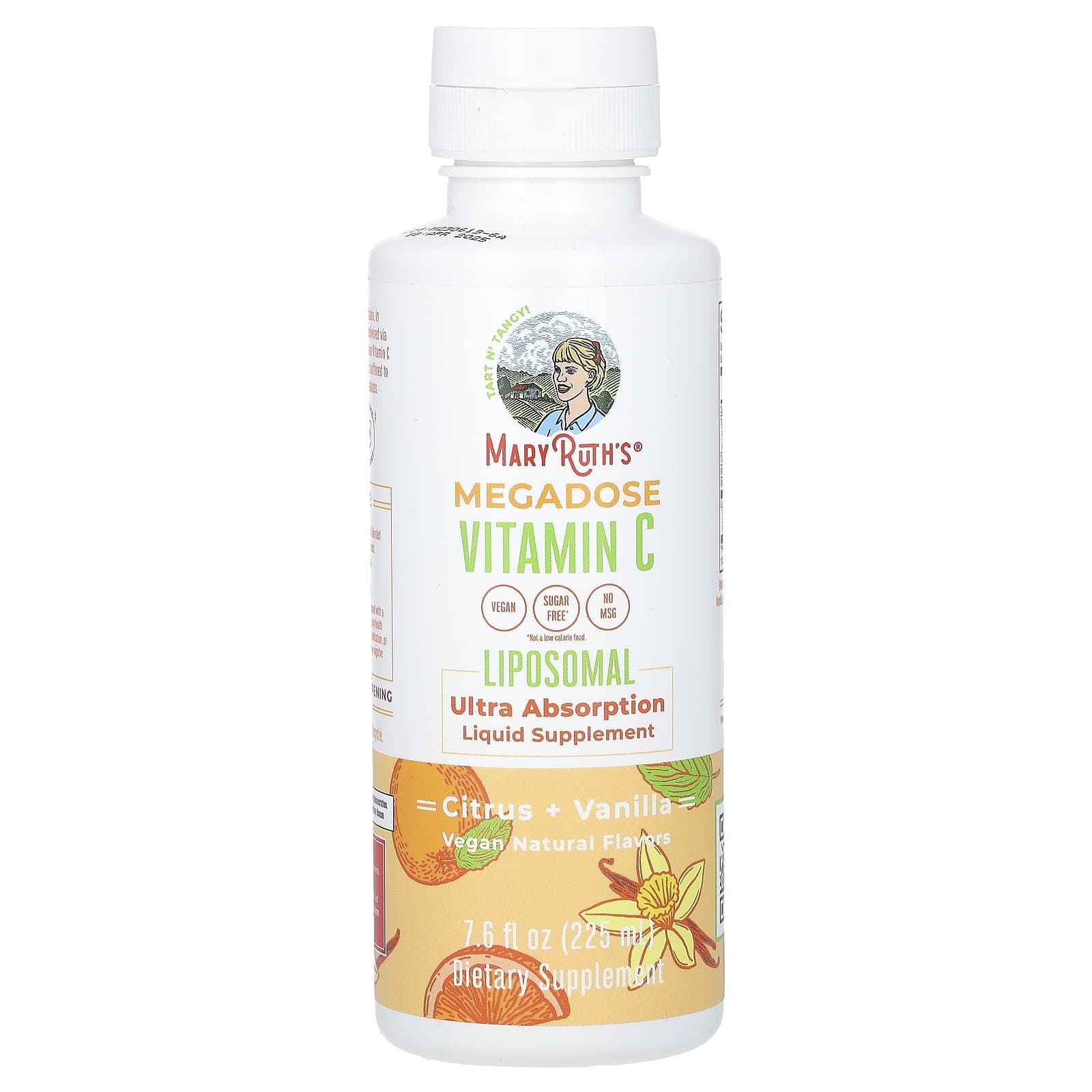 MaryRuth's, Megadose Vitamin C Liposomal, Citrus + Vanilla, 7.6 fl oz (225 ml) - B0B5VTFS5M