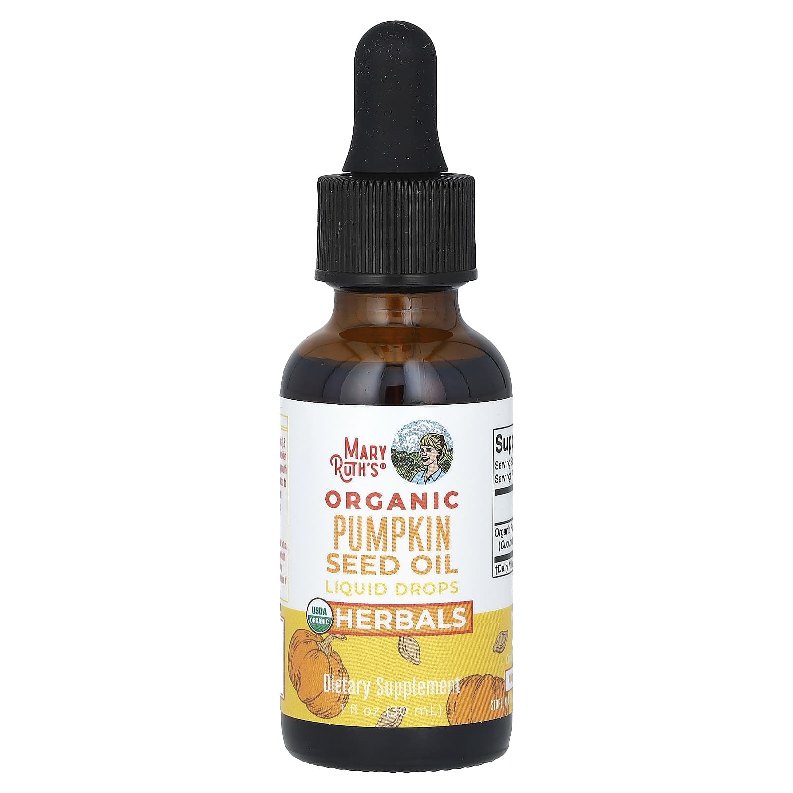 MaryRuth's, Organic Pumpkin Seed Oil Liquid Drops, Alcohol Free, 1 fl oz (30 ml) - B09WRNYN6N