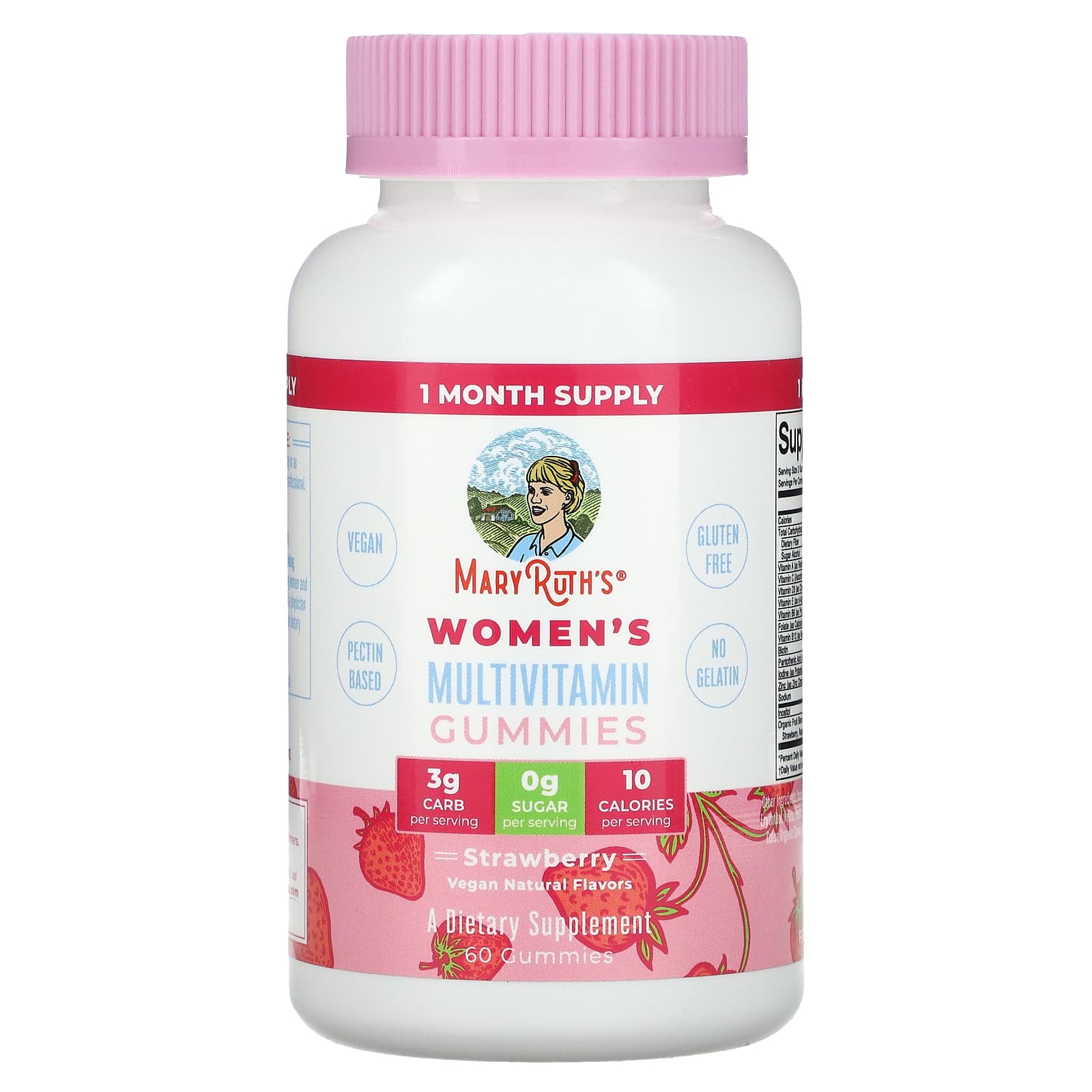 MaryRuth's, Women's Multivitamin Gummies, Strawberry , 60 Gummies - B099GWS9QW