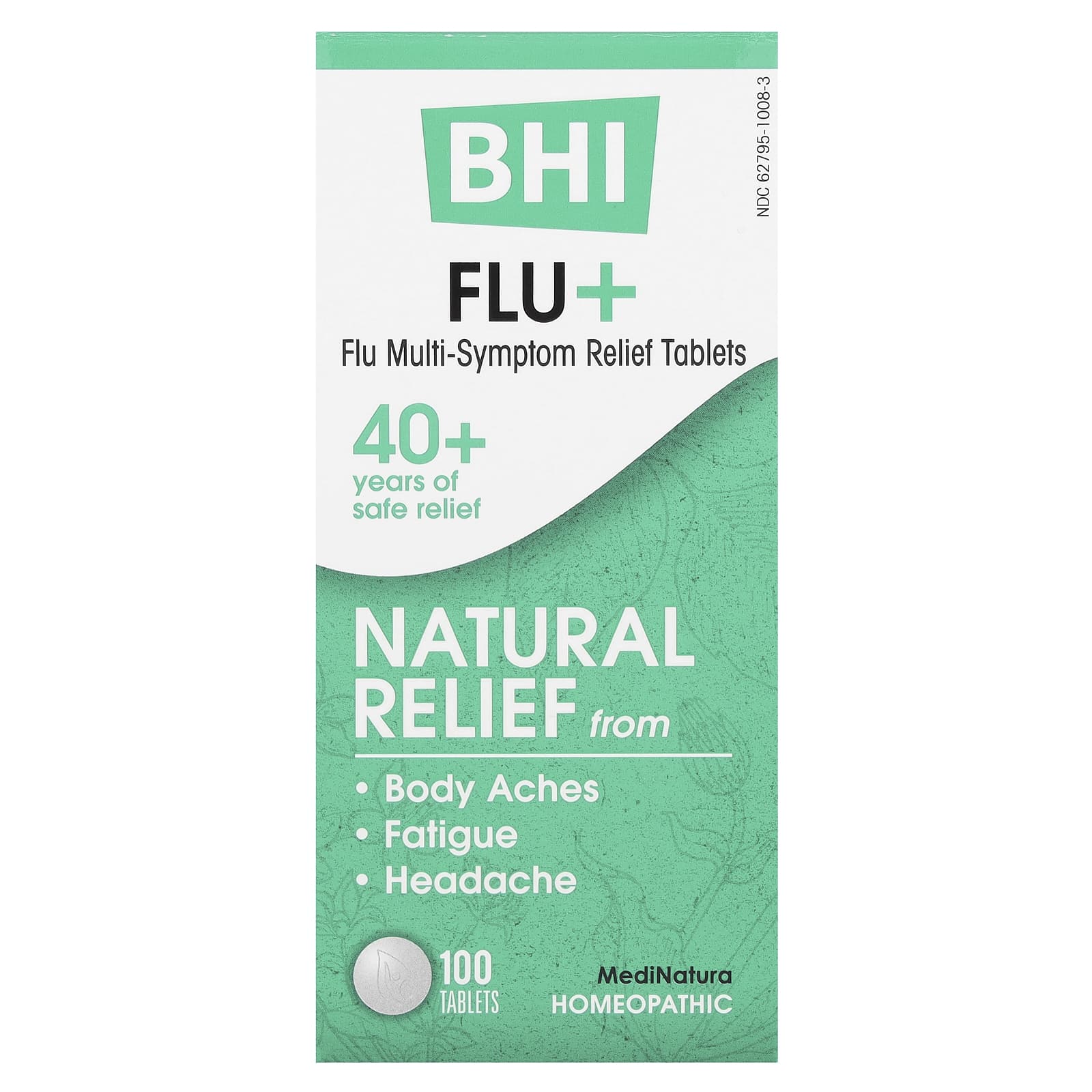 MediNatura, BHI Flu+, 100 Tablets - B0002BWEJW