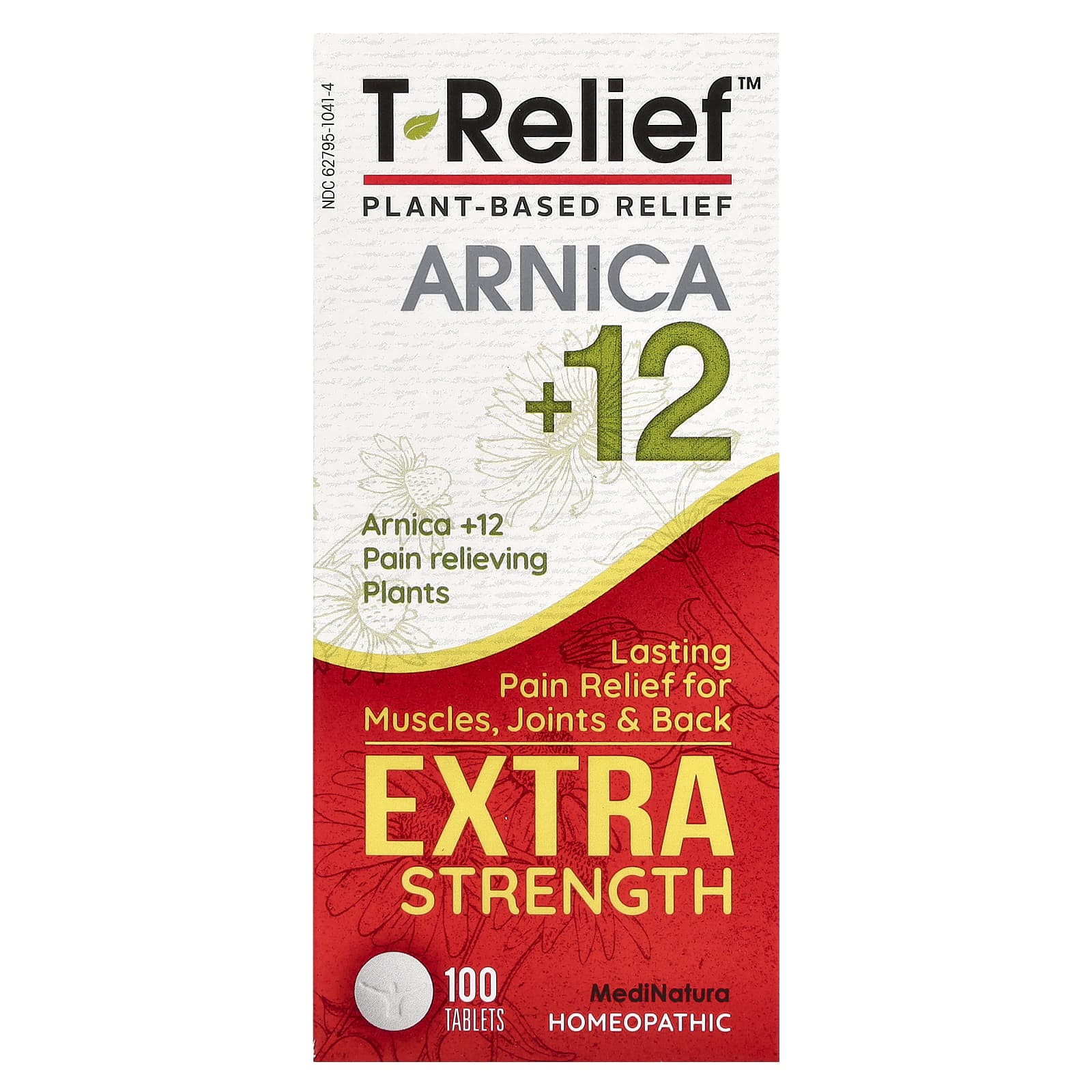 MediNatura, T-Relief, Arnica +12, Extra Strength, 100 Tablets - B077XK53R6