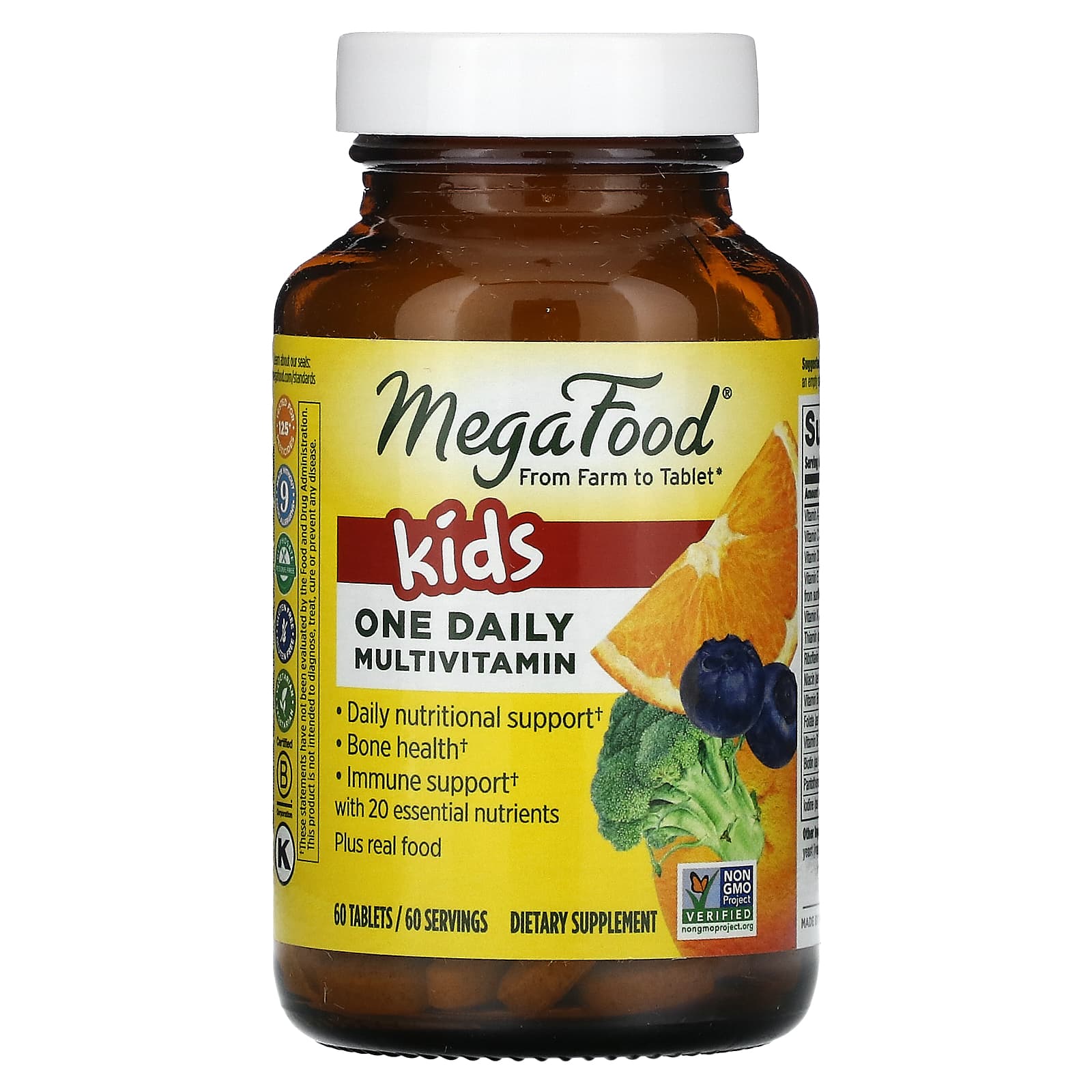 MegaFood, Kids One Daily Multivitamin, 60 Tablets - B004KU4TMG