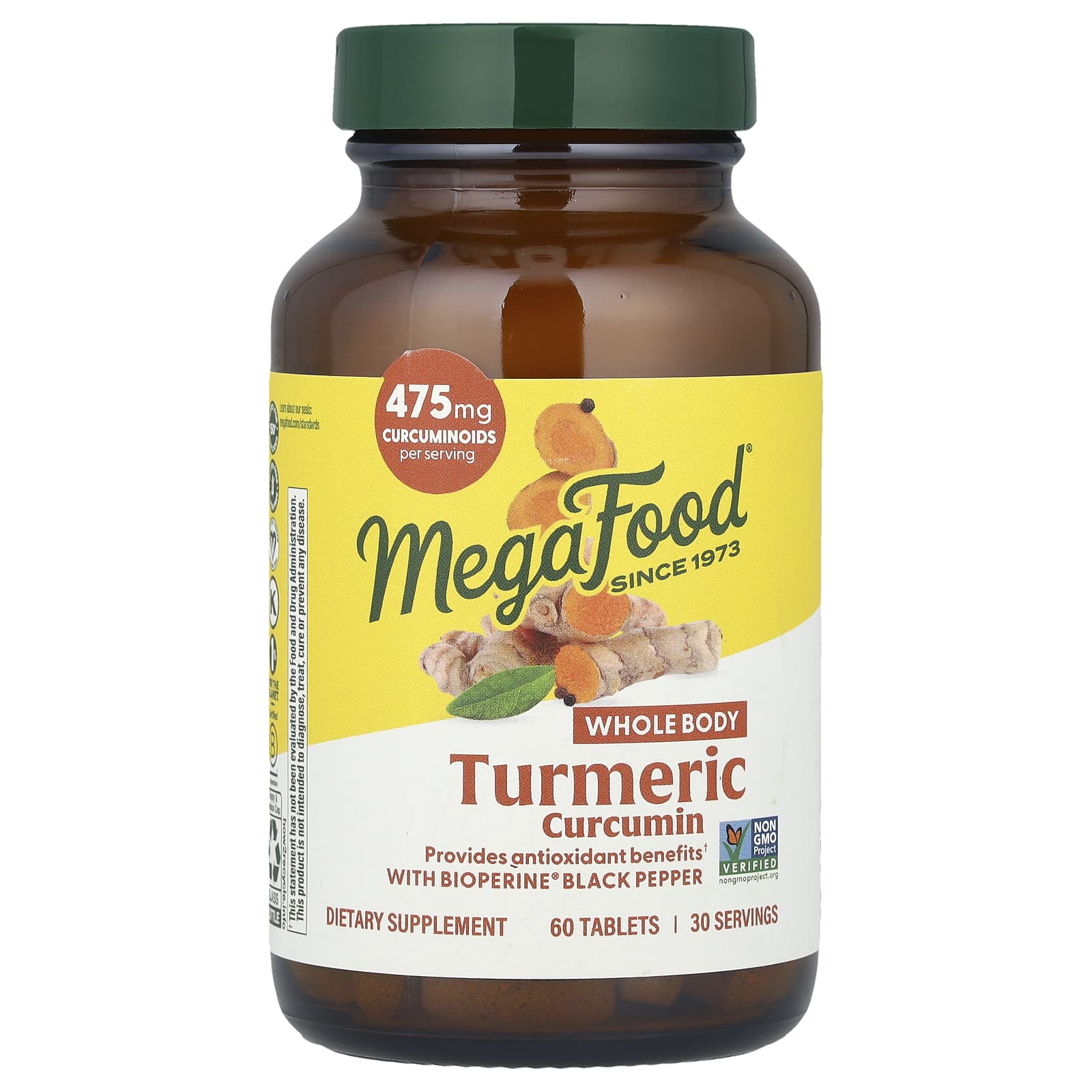 MegaFood, Turmeric Curcumin, 60 Tablets - B00FMD66OO