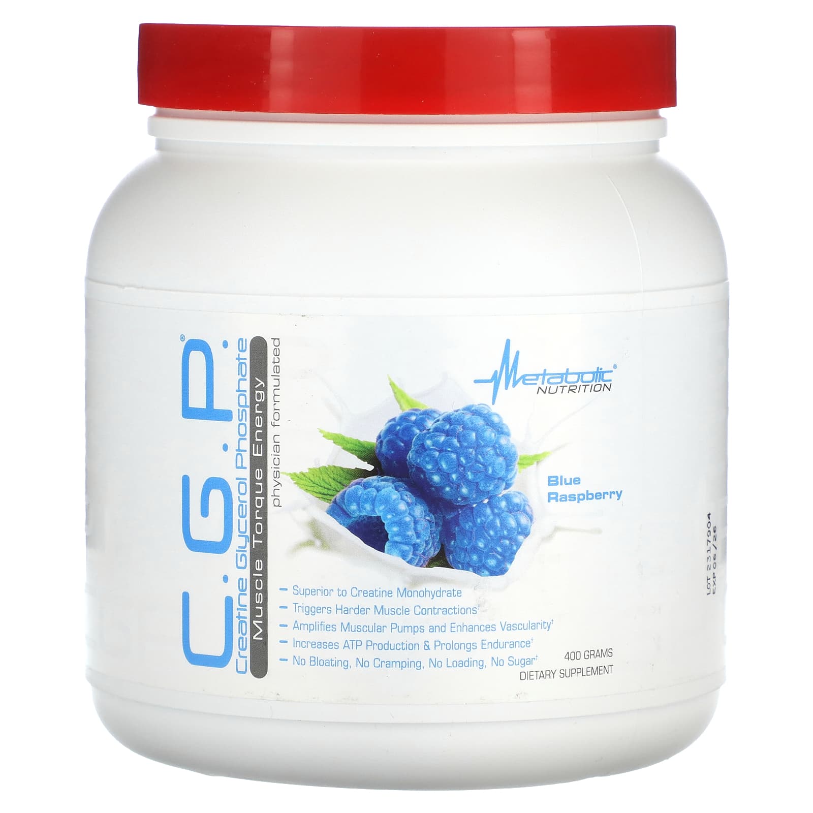 Metabolic Nutrition, C.G.P., Blue Raspberry, 400 g - B06X6B9FWZ