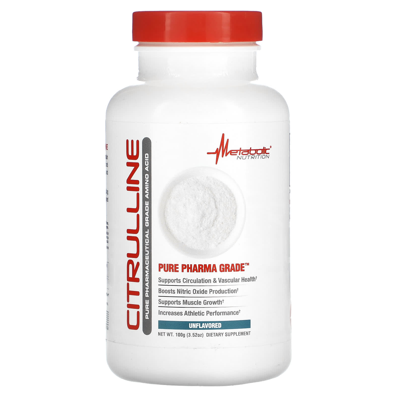Metabolic Nutrition, Citrulline, Unflavored, 3.52 oz (100 g) - B07S5C95ZD